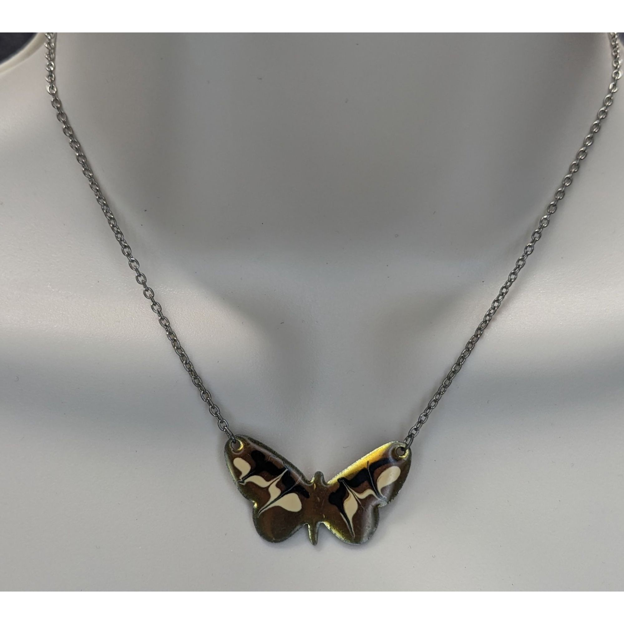 Other Fairycore Butterfly Pendant Necklace Stainless Steel With En Size ONE SIZE - 6 Thumbnail