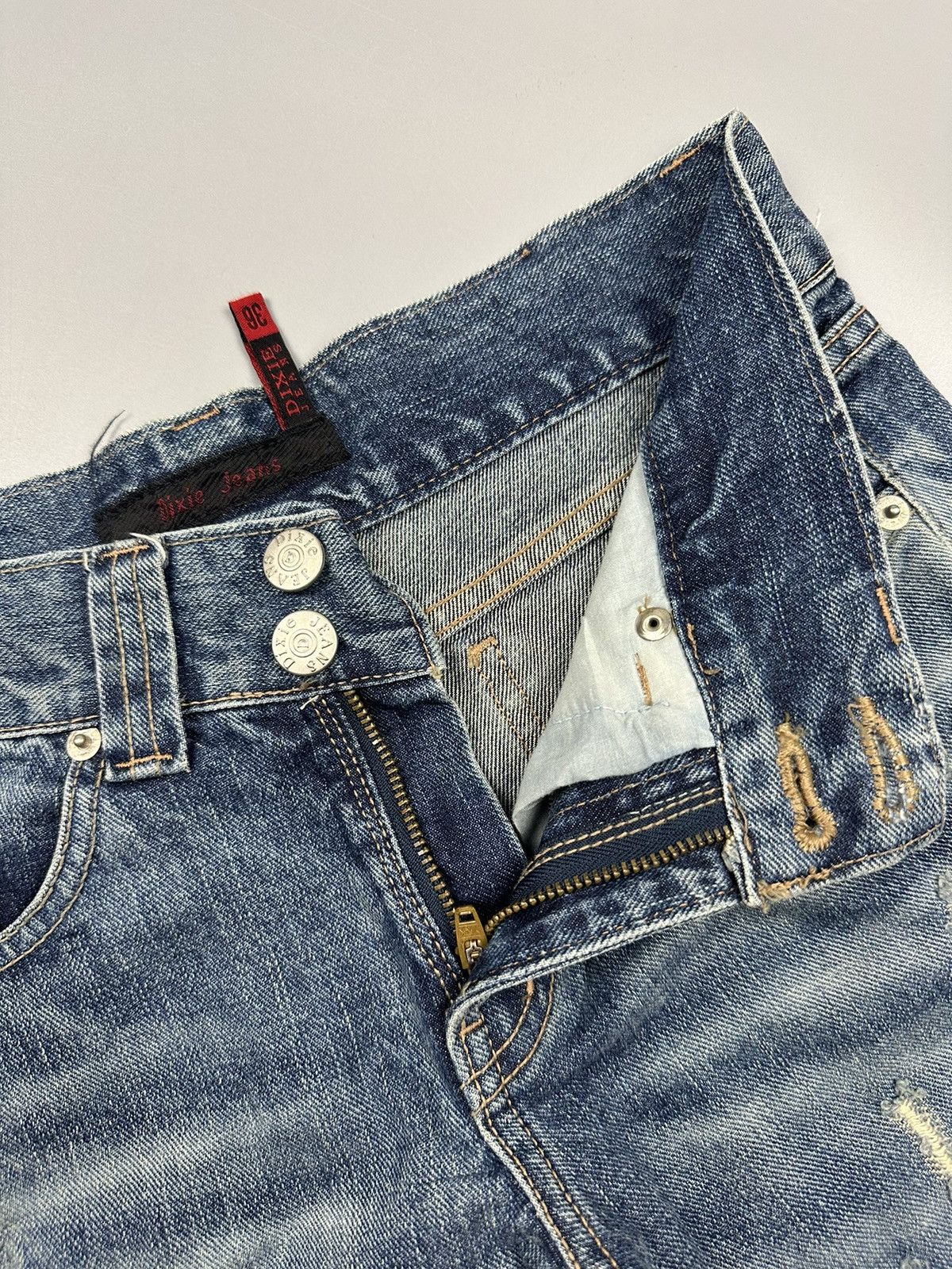 If Six Was Nine Distressed Dixie Asakura Co Ltd Flared Jeans Size US 28 / EU 44 - 8 Thumbnail
