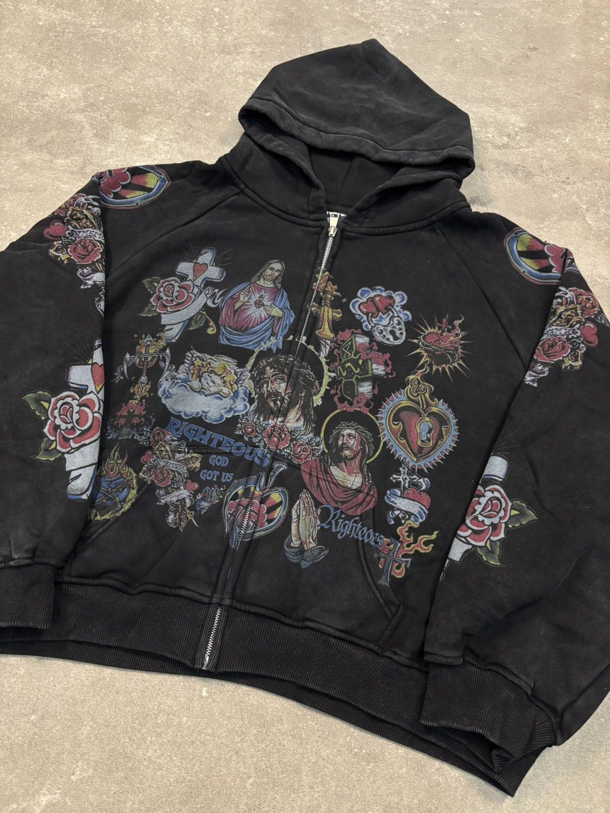Other Righteous Risen King Zip Up Hoodie, Black Size US S / EU 44-46 / 1 - 3 Thumbnail
