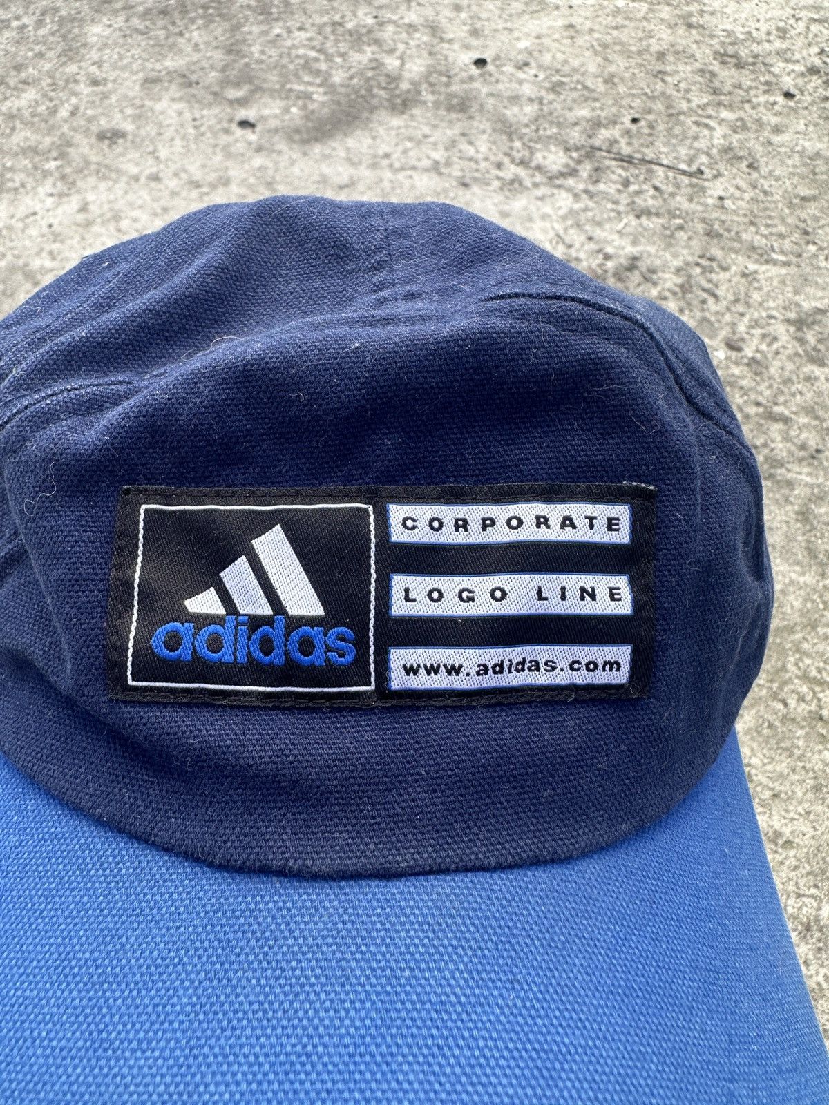 Adidas Vintage Adidas Corporate Logo Line Cap Streetwear Rare USA Size ONE SIZE - 2 Thumbnail