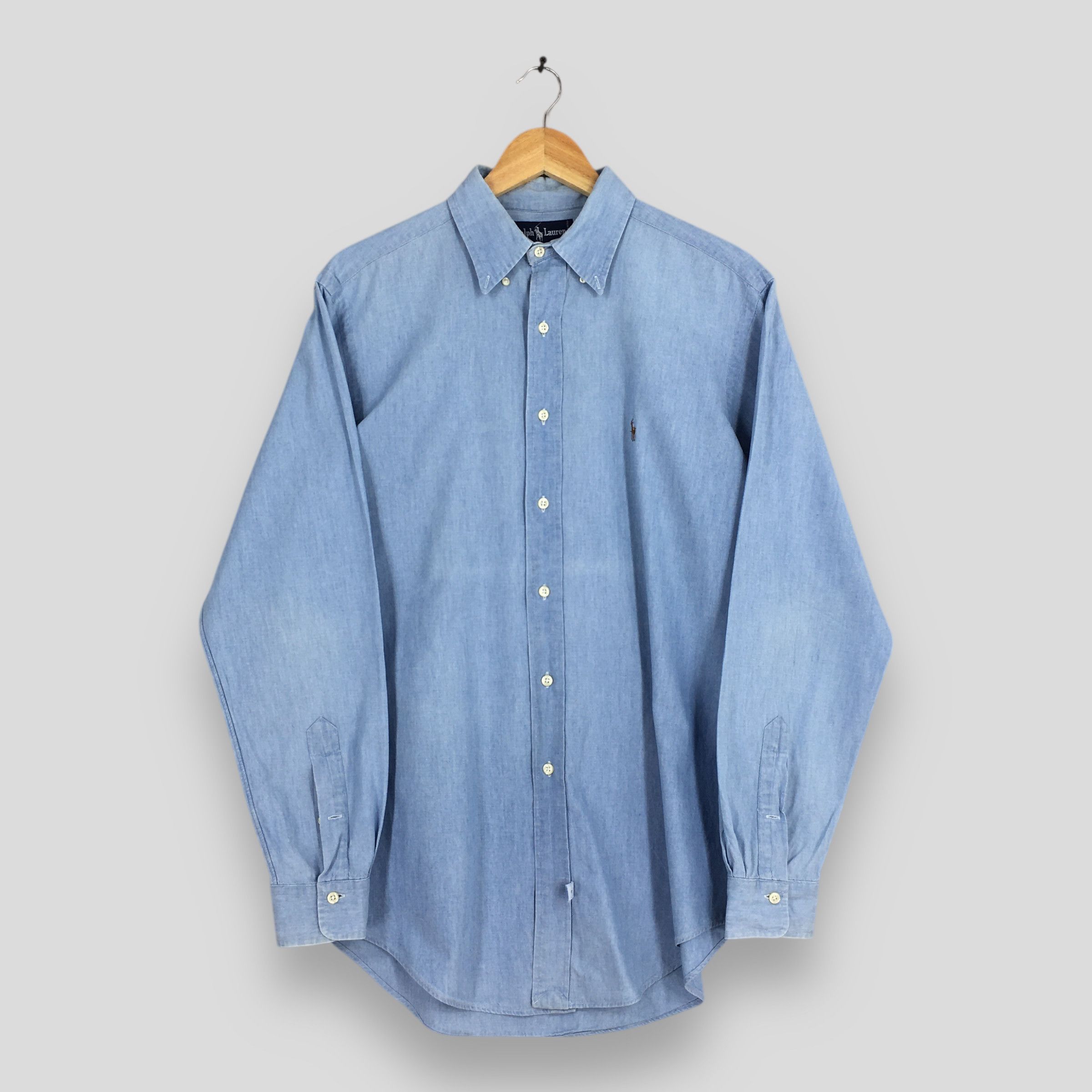 Vintage 90s Ralph Lauren Blue Blaire Shirt Medium