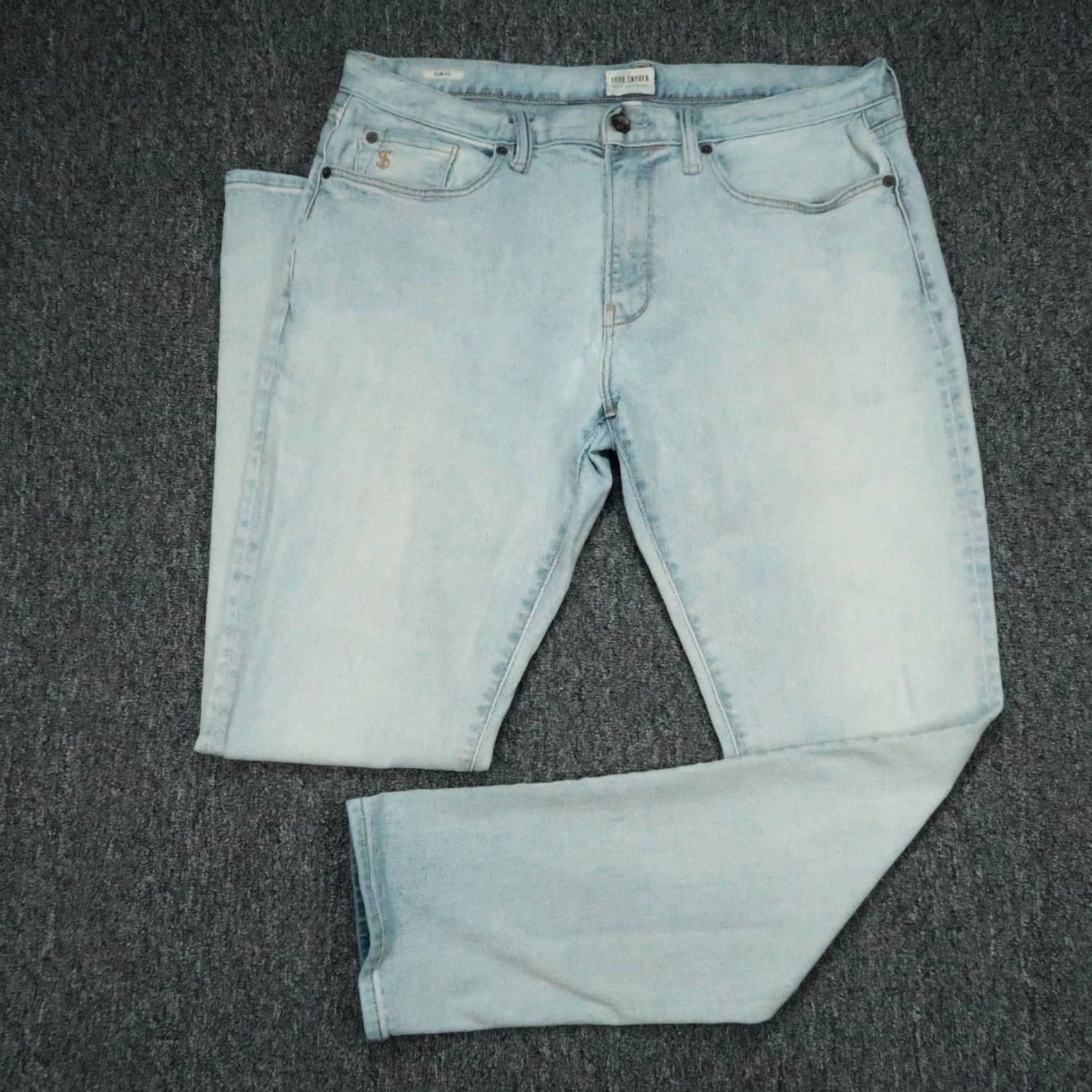 Todd Snyder Todd Snyder Jeans Mens 34x32 Blue Stretch 5-Pocket Denim Straight Regular XS? Size US 34 / EU 50 - 2 Thumbnail