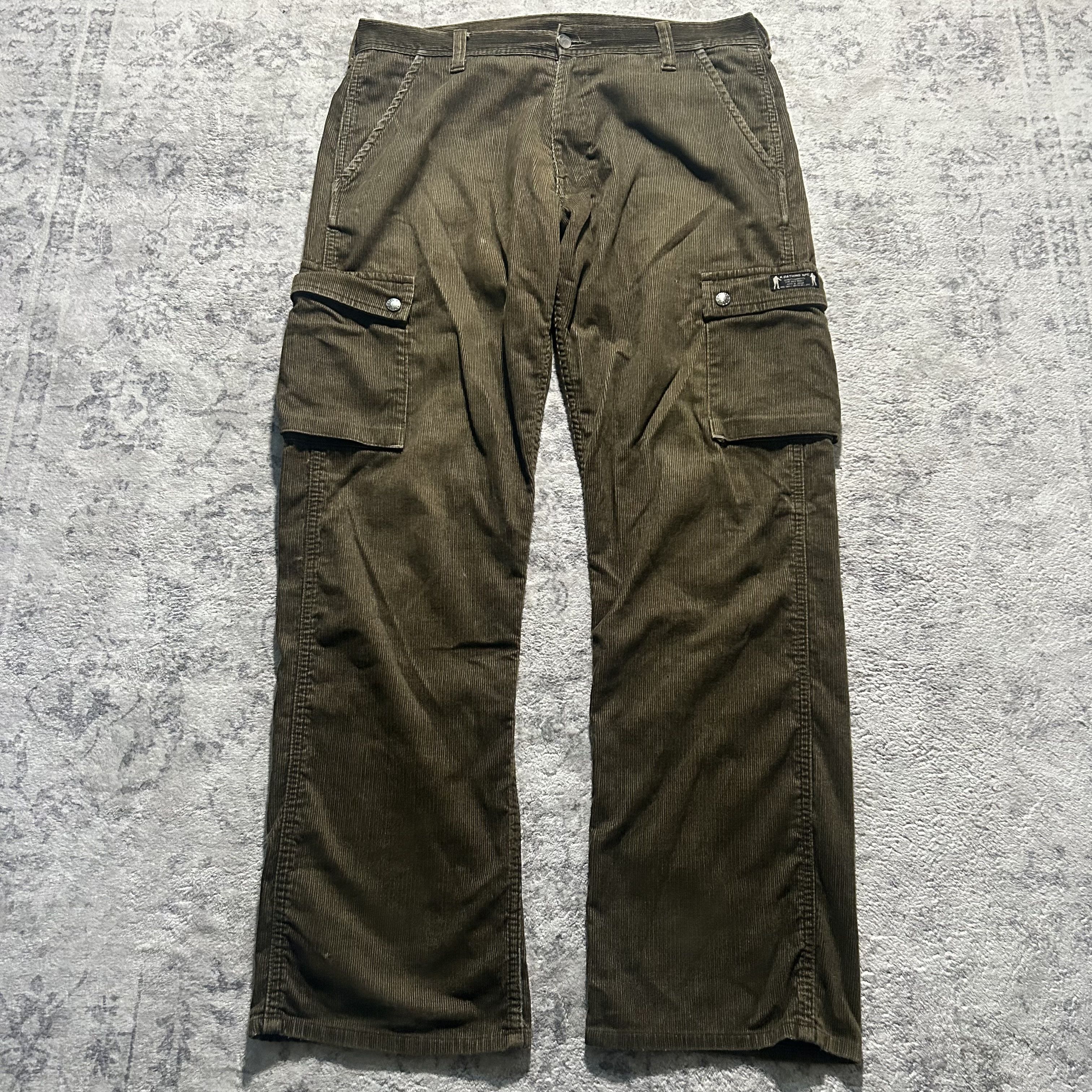 Bape Vintage Bape Corduroy Cargo Pants | XL Size US 32 / EU 48 - 1 Thumbnail