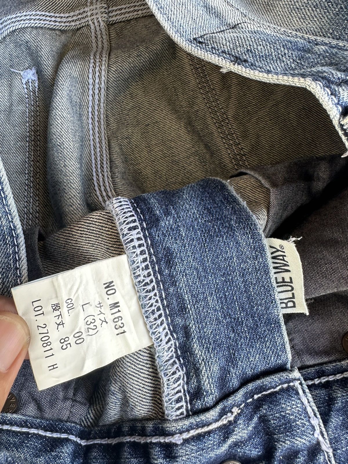Beauty Beast Vintage Blue Way Nice Faded Washed Denim D269 Size US 32 / EU 48 - 14 Thumbnail