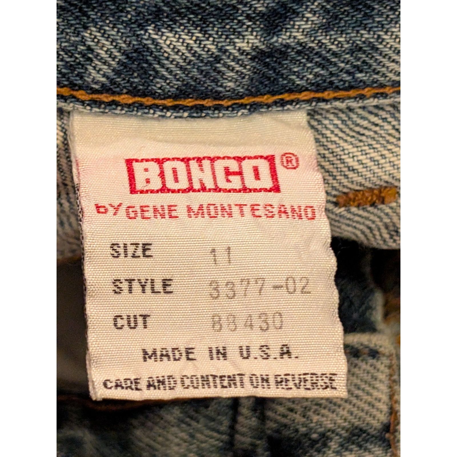 The Unbranded Brand Bongo by Gene Montesano Size 11 Jeans High Rise USA Made VTG Size 34" / US 12 / IT 48 - 7 Thumbnail