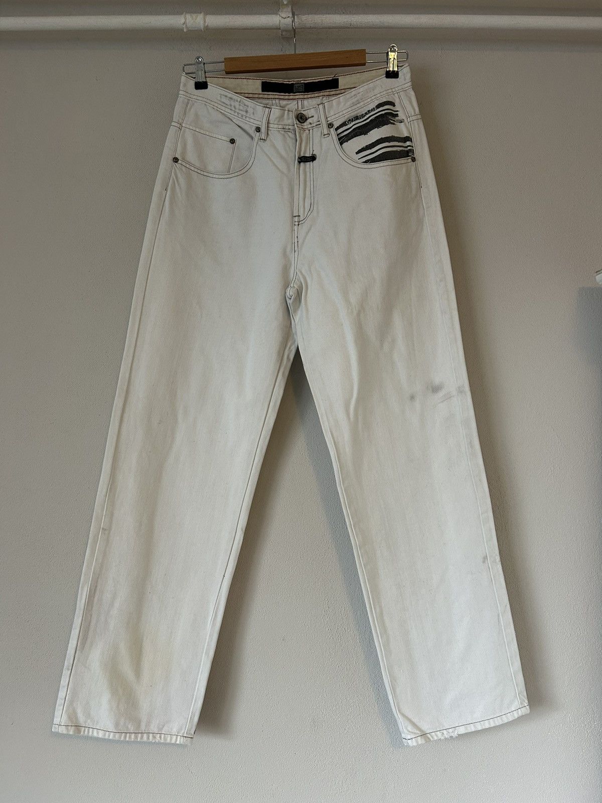 Marithe + Francois Girbaud Martine Françoise Girbaud Graphic Distressed Jeans - Size 32 Size US 32 / EU 48 - 1 Thumbnail