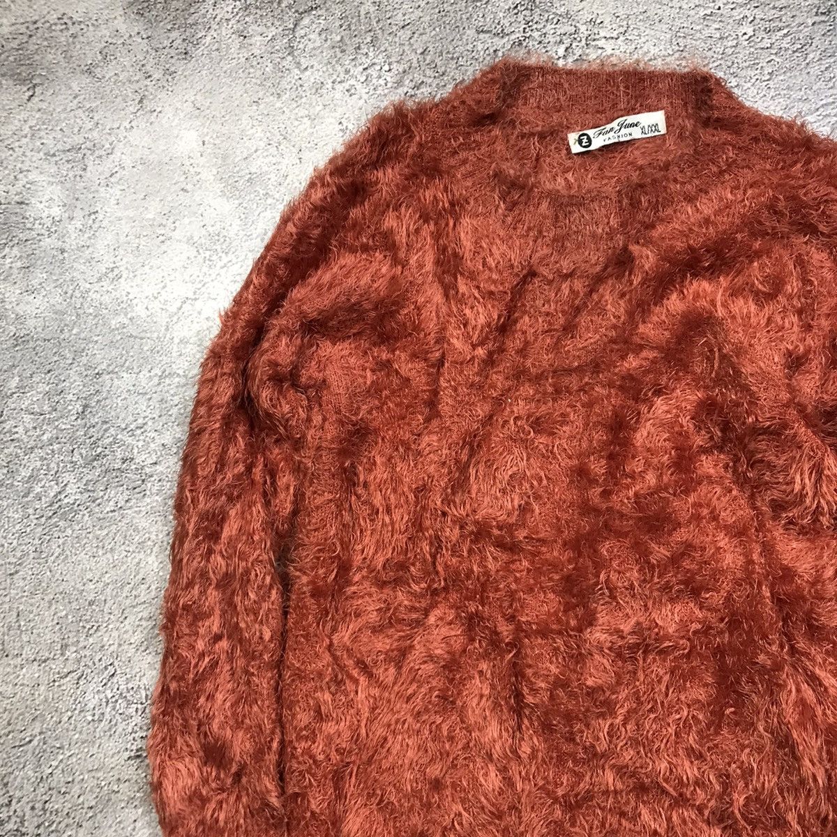 Vintage Vintage 90s Oversized Mohair Knit Sweater Abstract Y2K S Size S / US 4 / IT 40 - 2 Thumbnail