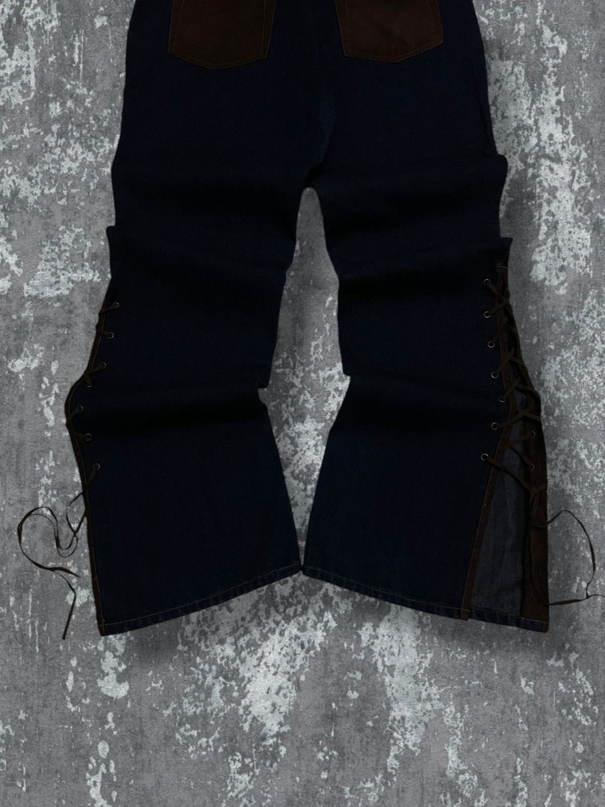 Japanese Brand Vintage 90s Designer Route 66 Rare Flared Lace Cowboy Denim Size US 32 / EU 48 - 12 Thumbnail