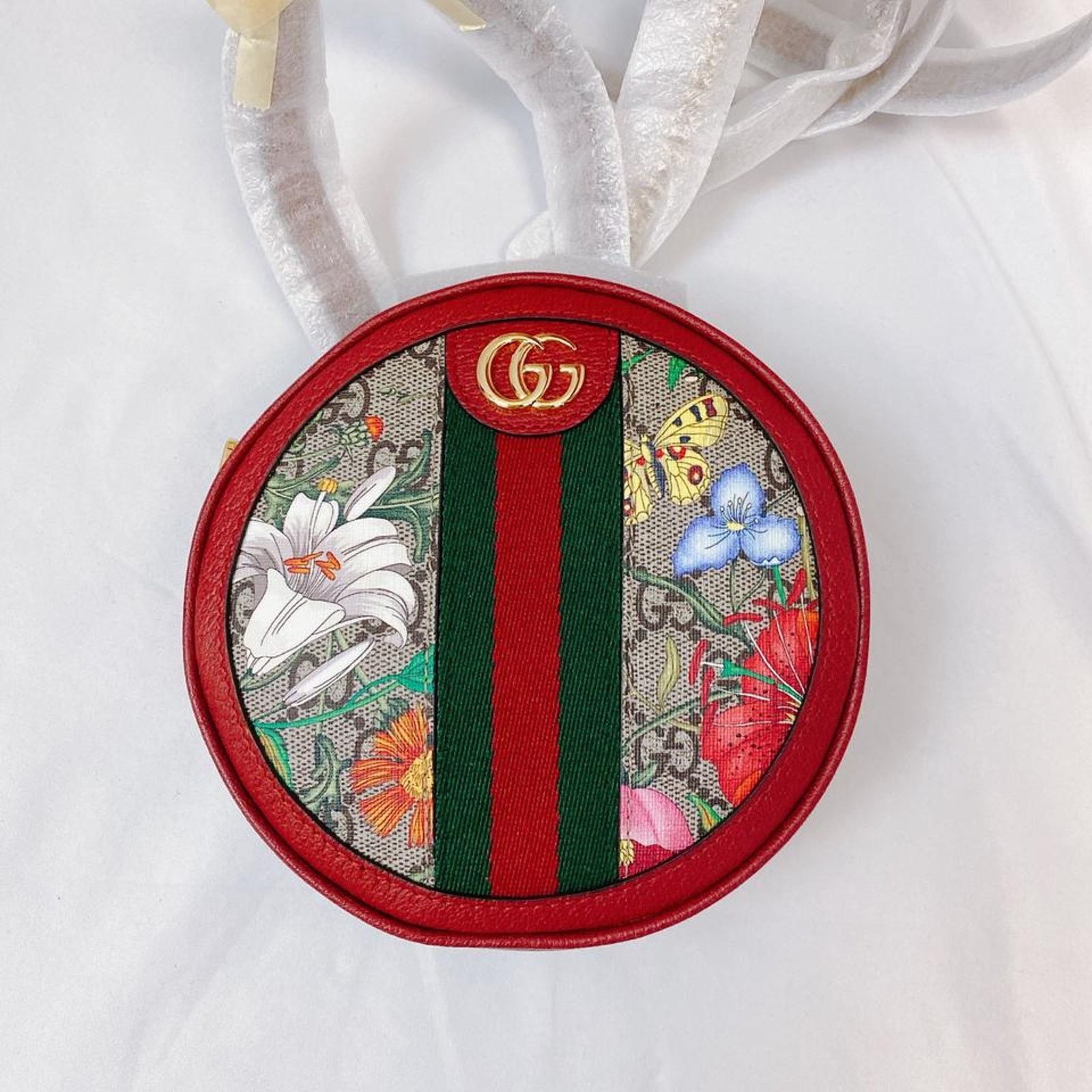 Gucci Ophidia GG logo floral round leather backpack Size ONE SIZE - 6 Thumbnail