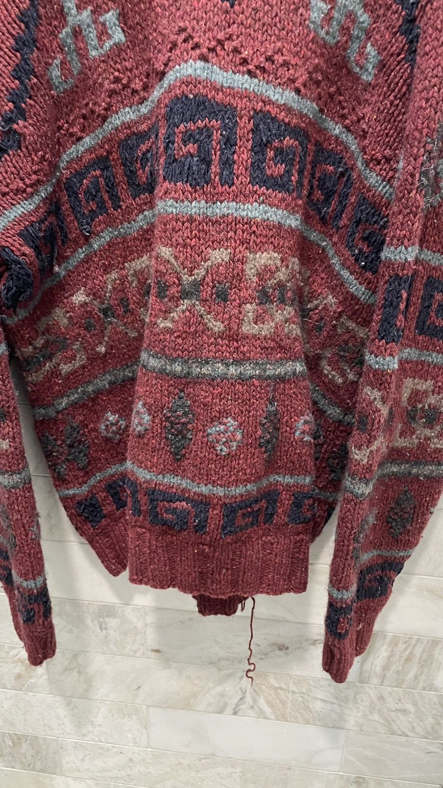 Country Road Country Road maroon patterned knit Turtleneck Size US XL / EU 56 / 4 - 4 Thumbnail