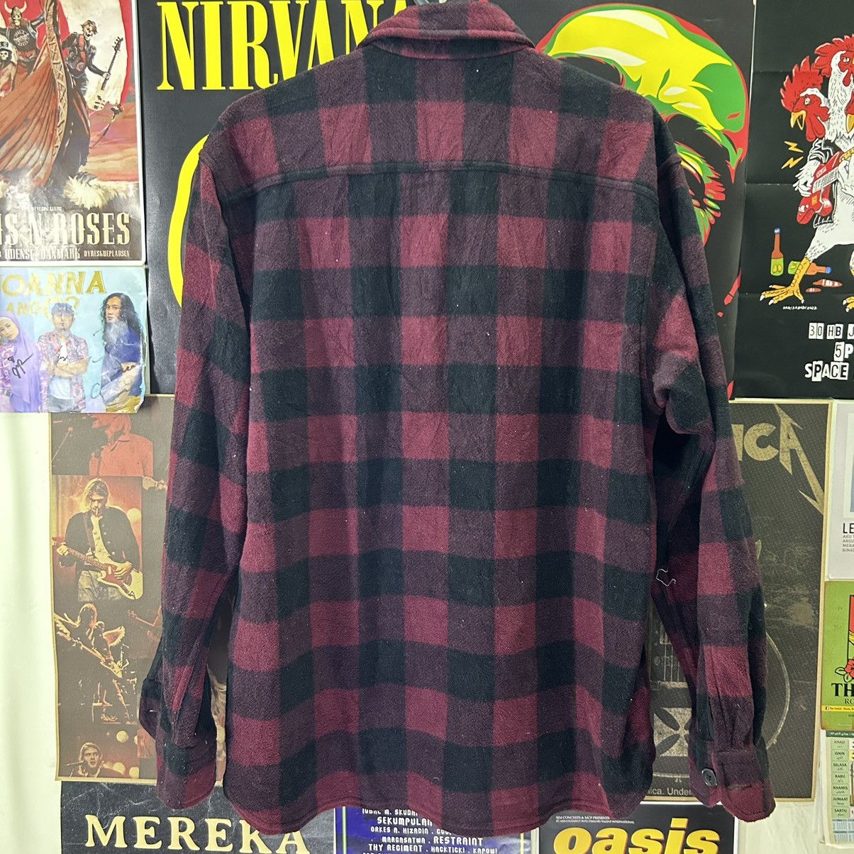 Uniqlo Vintage Uniqlo Checkered Fleece Button Down Shirts Size US M / EU 48-50 / 2 - 7 Thumbnail