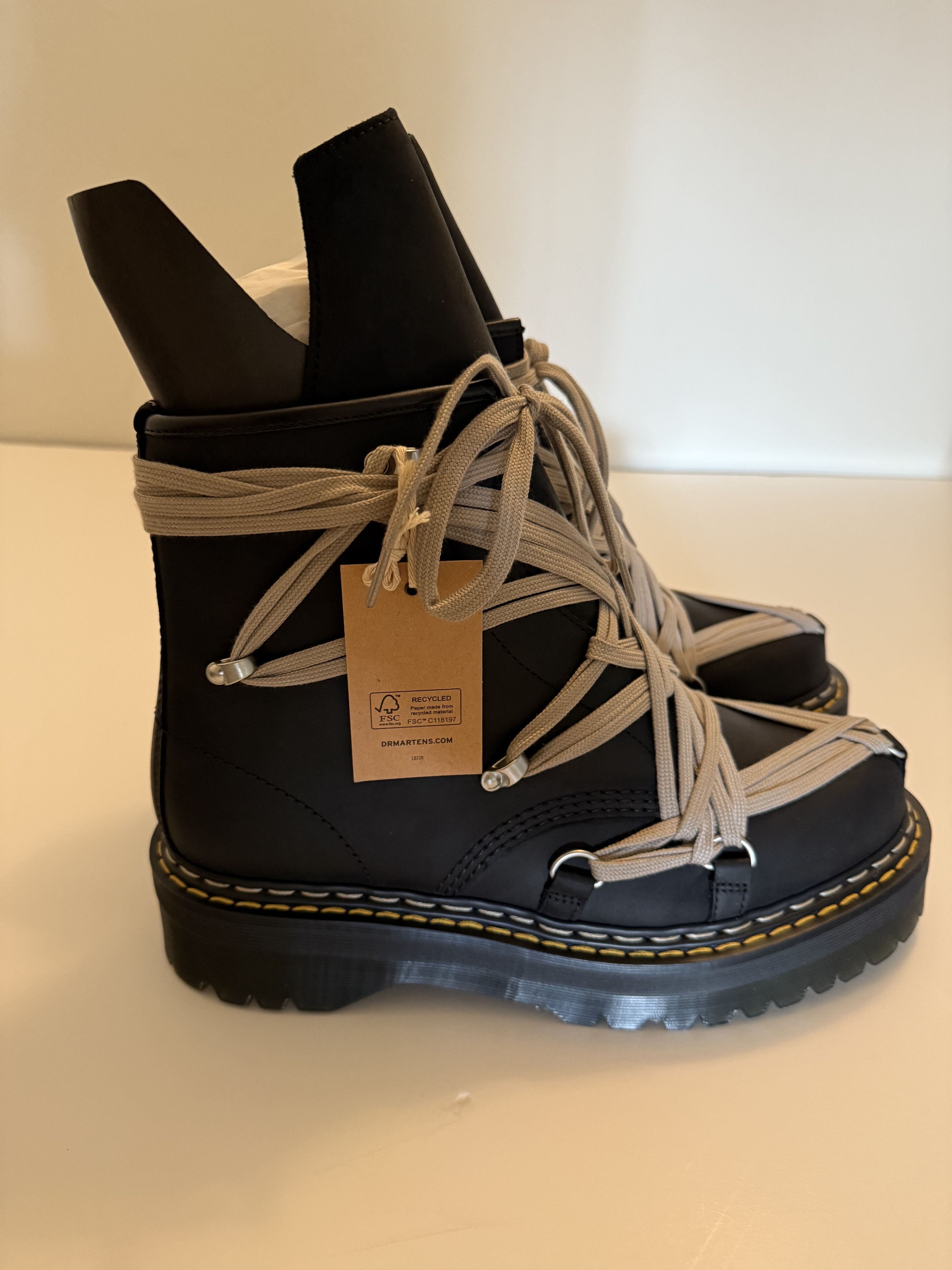 Dr. Martens × Rick Owens Dr. Martens 1460 DRKSHDW Quad Sole Mega Lace Boot Size US 13 / EU 46 - 4 Thumbnail