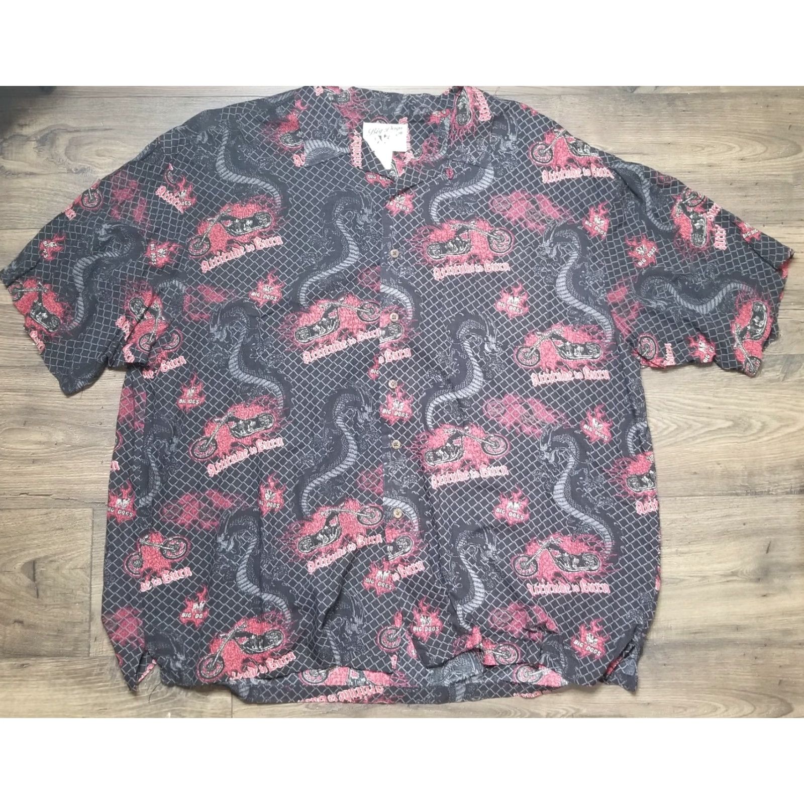 Big Dogs Authentic Big Dogs Shirt Men 3XL Multicolor Hawaiian Motorcycle Dragon Biker Mens Size US XXL / EU 58 / 5 - 2 Thumbnail