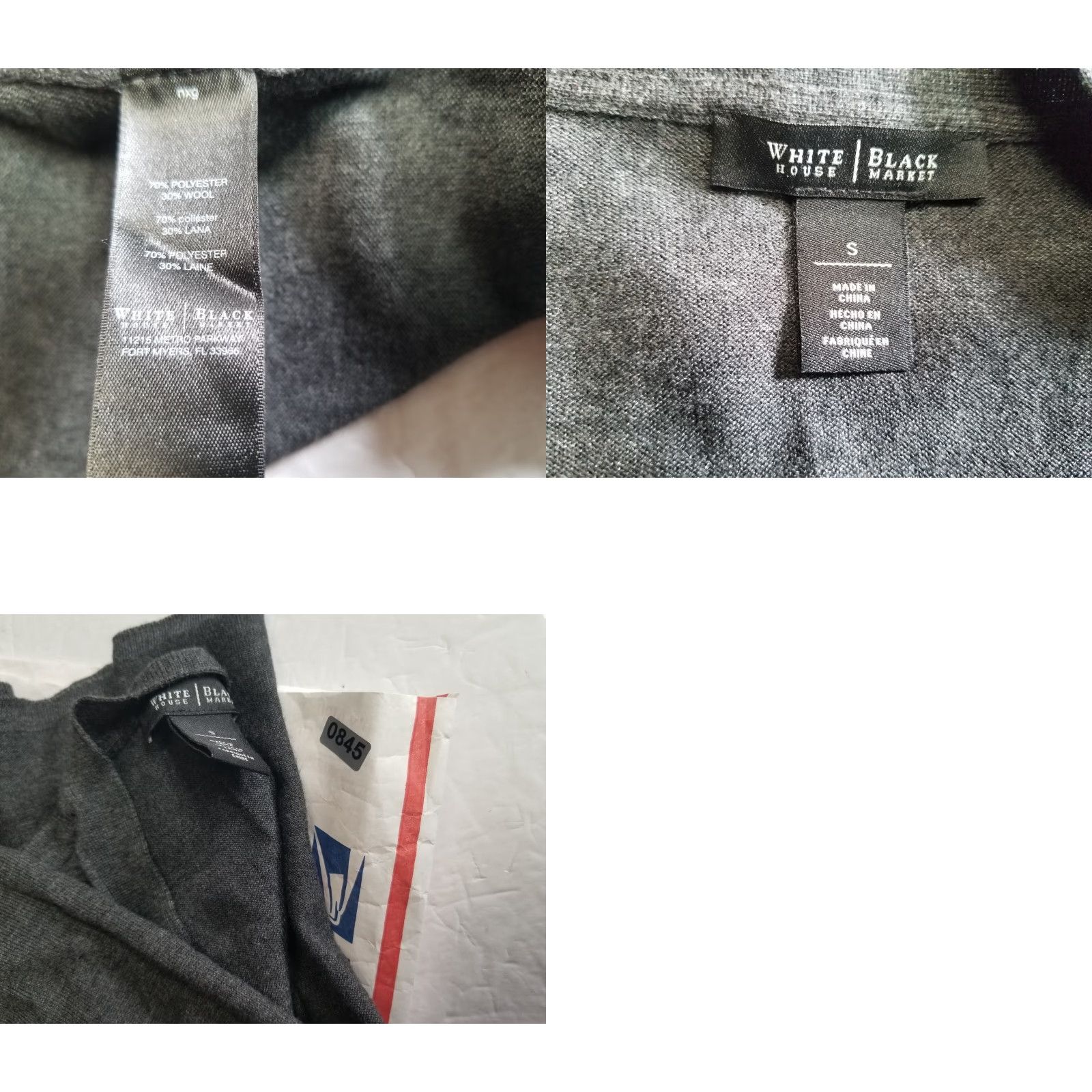 White House Black Market White House Black Market Sweater Cardigan Open Gray Wool Poly Knit Womens Size S Regular Fall Spring Winter Size S / US 4 / IT 40 - 8 Thumbnail