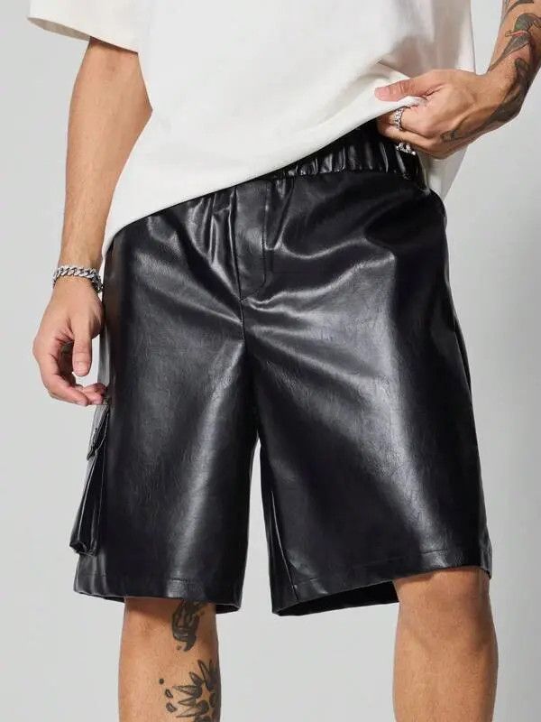 Japanese Brand Kubota x Miki PU Leather Punk Shorts Rock Size US 32 / EU 48 - 5 Thumbnail