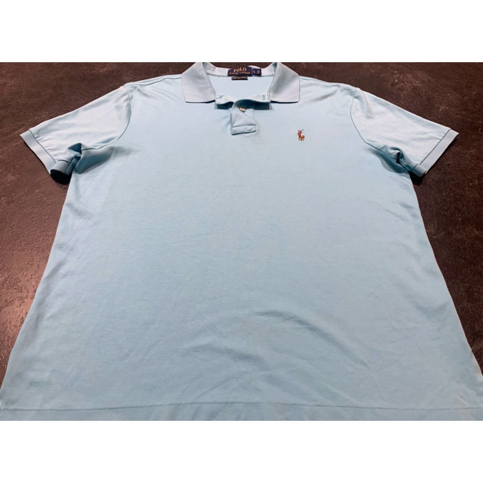 Ralph Lauren Ralph Lauren Polo Shirt Golf Men’s L Blue Solid Cotton Knit Short Sleeve Polo Shirt M/L Regular Fit Golf Size US L / EU 52-54 / 3 - 2 Thumbnail