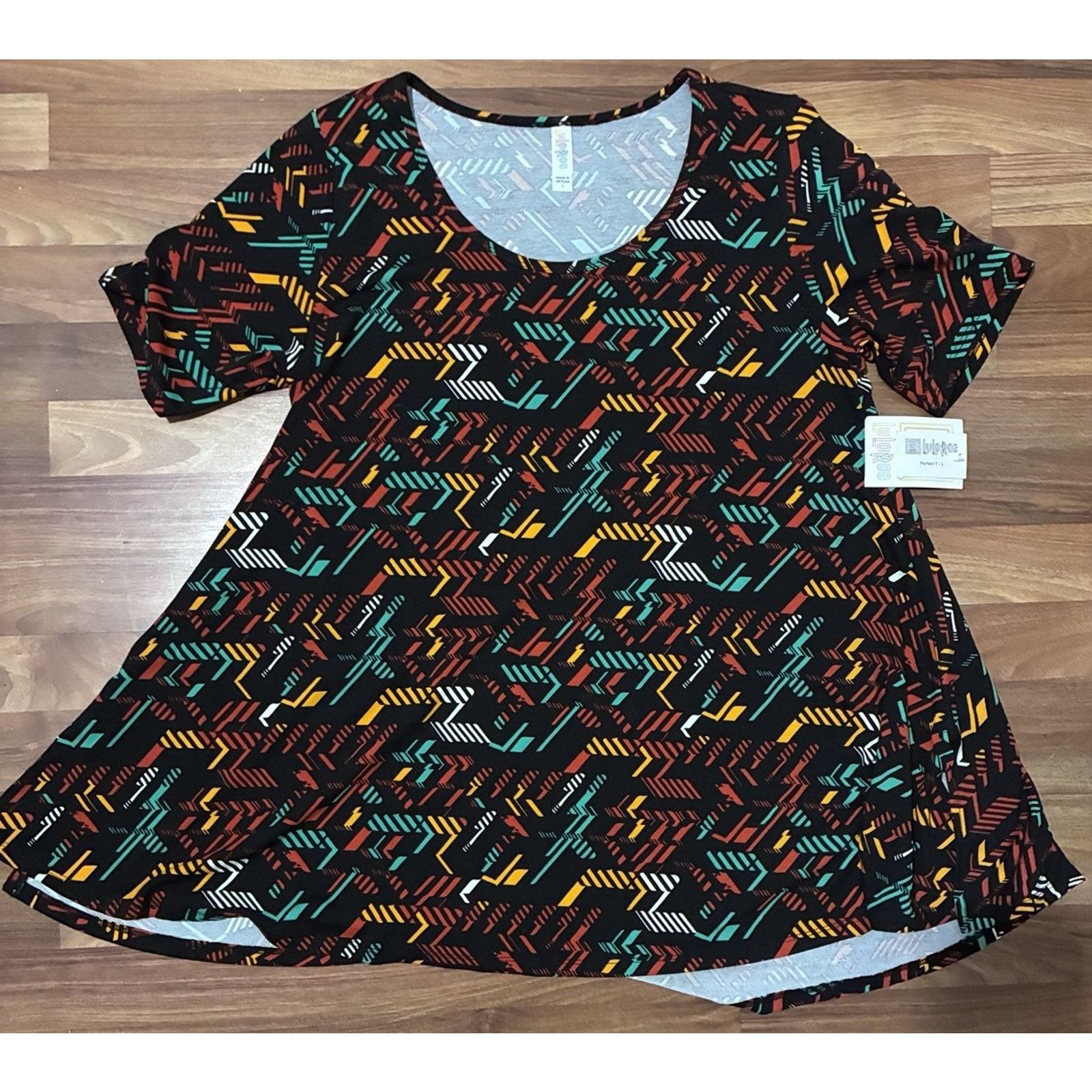 Other LuLaRoe Perfect T – Multi-Color Abstract Design - L Size L / US 10 / IT 46 - 1 Thumbnail