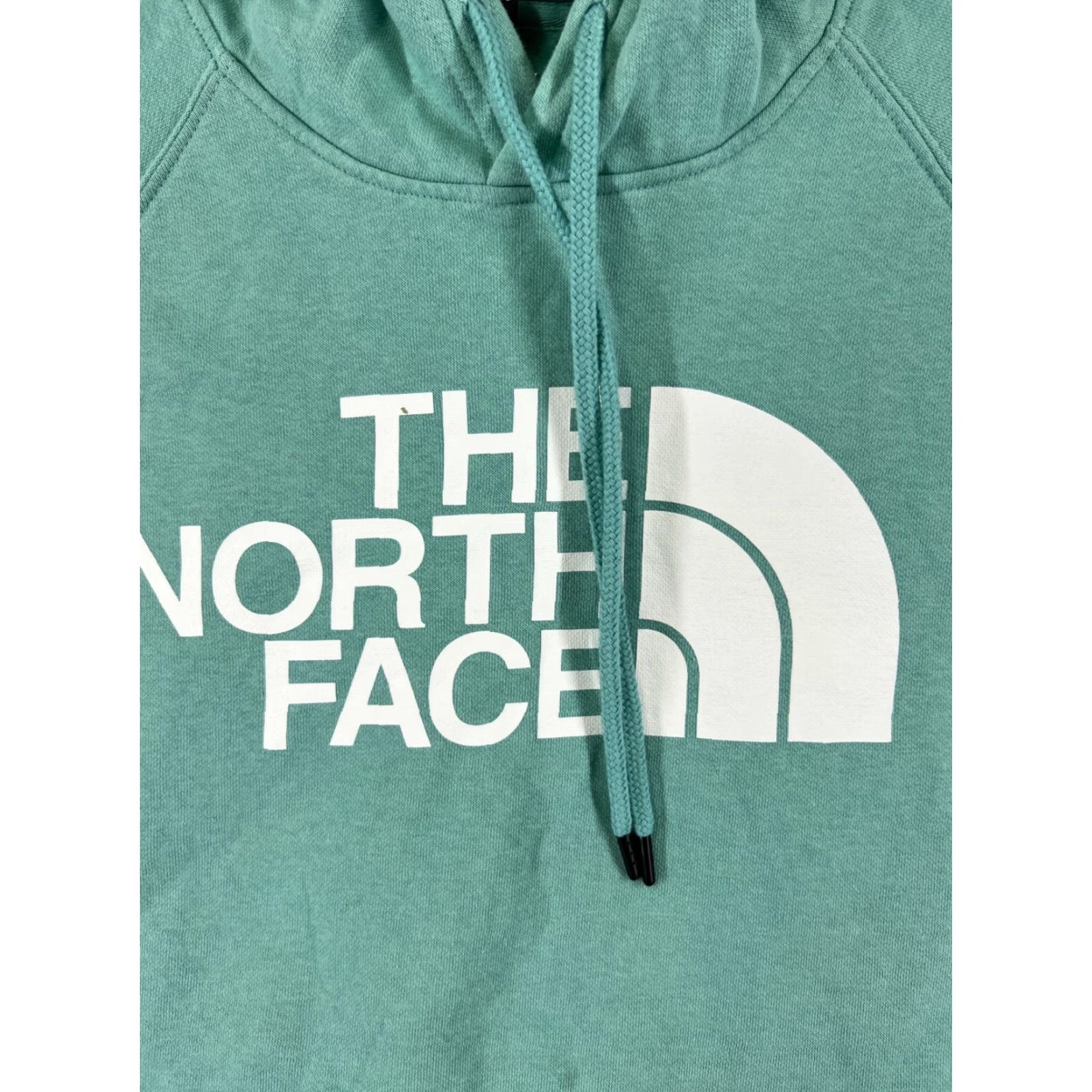 The North Face VINTAGE The North Face Hoodie Shirt Womens L Green Logo Pullover with Pockets Adult Large Green Logo 90s Decade Theme Mens? Size L / US 10 / IT 46 - 7 Thumbnail