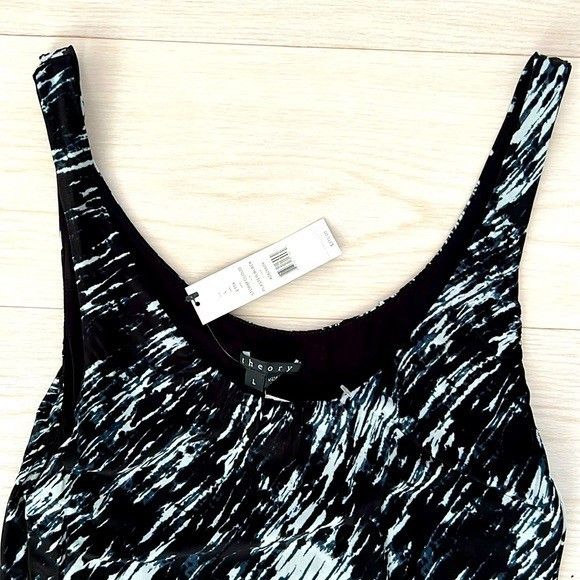 Theory THEORY Storm Cloud DRESS Draped ETTA Draped JERSEY ( L ) Size L / US 10 / IT 46 - 5 Thumbnail
