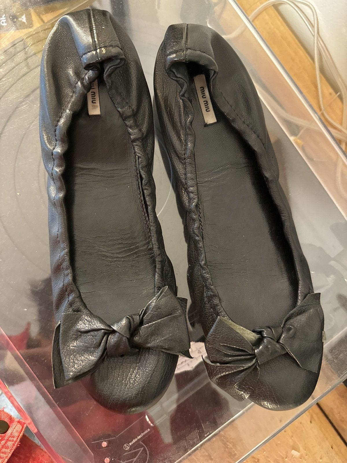 Miu Miu Vintage Black Miu Miu Scrunch Ballet Flat Size US 10 / IT 40 - 3 Thumbnail