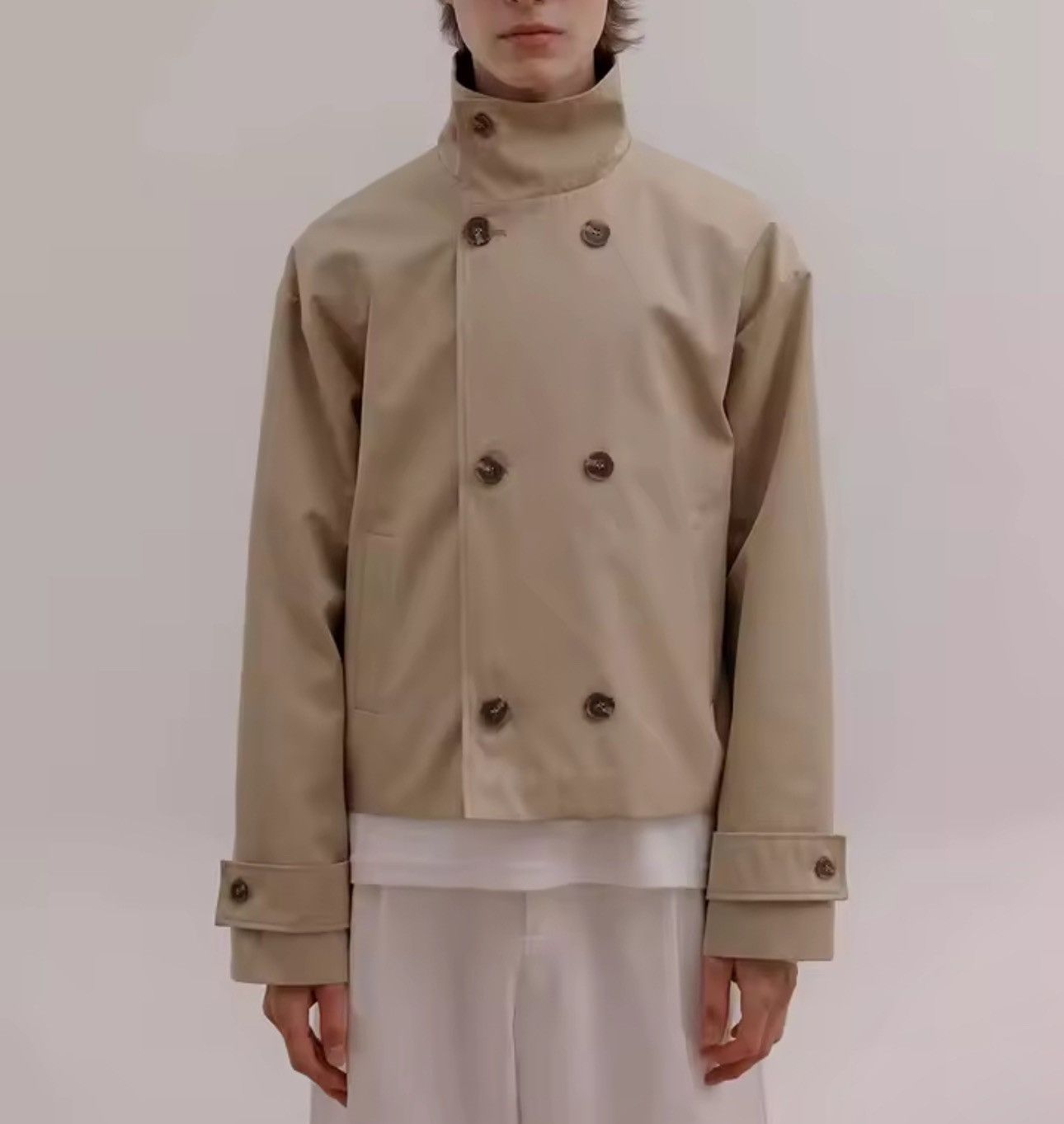 Other Casual Streetwear Khaki Elegant Trench Coat Designer y2k Size US M / EU 48-50 / 2 - 2 Thumbnail