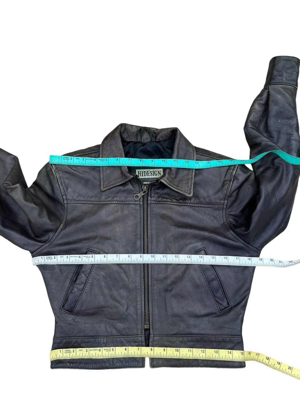 Leather Vintage HIDESIGN Fade Patina Leather Jacket Cropped Size US S / EU 44-46 / 1 - 4 Thumbnail