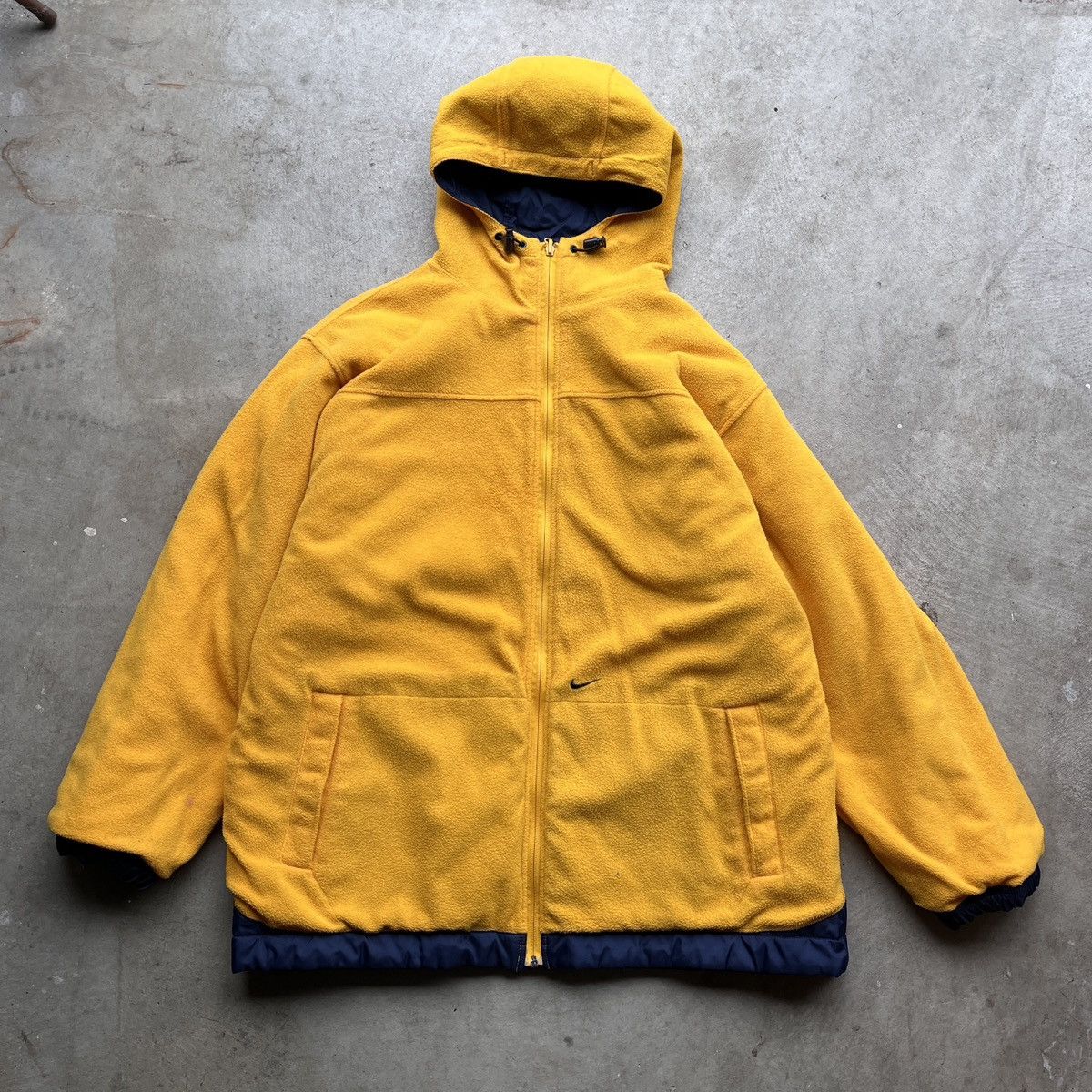 Nike Vintage Y2K Nike Navy Yellow Reversible Zip-Up Jacket Size US L / EU 52-54 / 3 - 4 Thumbnail