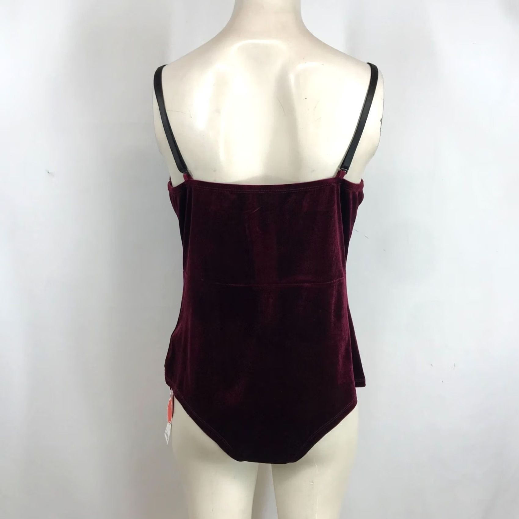 Cider CIDER WOMEN'S XL BLOUSE WINE HOLIDAY VELOUR BODYSUIT Size XL / US 12-14 / IT 48-50 - 5 Thumbnail