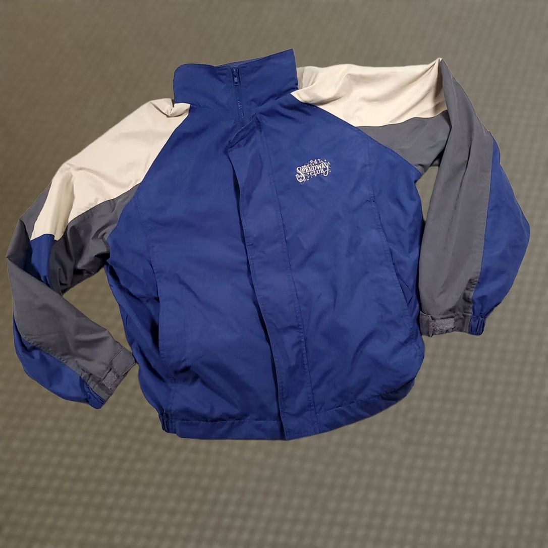 Vintage VINTAGE Winner Mate Jacket Bomber Hood Mens XL Blue The Speedway Club Jacket Size US XL / EU 56 / 4 - 1 Thumbnail