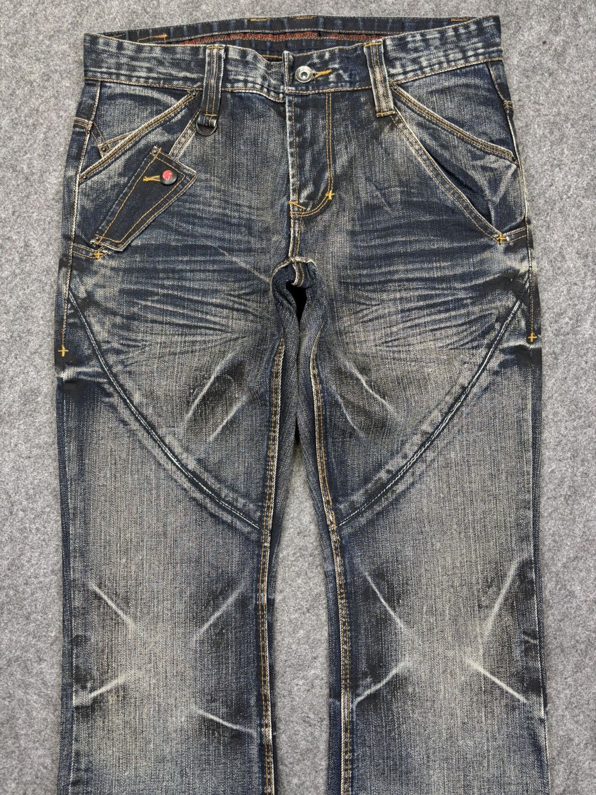 Japanese Brand 💥FLARE💥Archival Streetwear NCFM Sick Fades Denim F703 Size US 30 / EU 46 - 3 Thumbnail