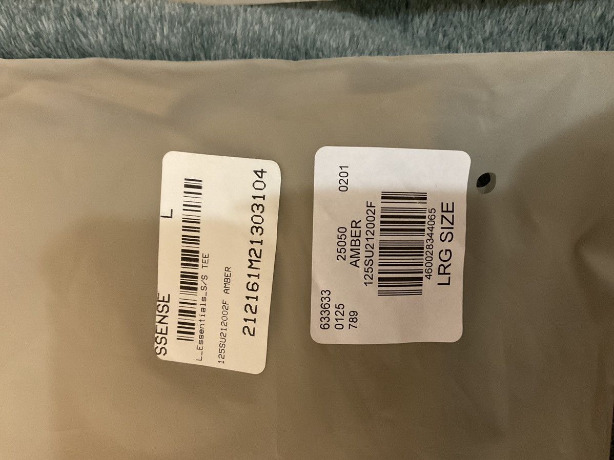 Fear of God Fear of God Essentials Short Sleeve Tee - Size L - Amber Size US L / EU 52-54 / 3 - 5 Thumbnail
