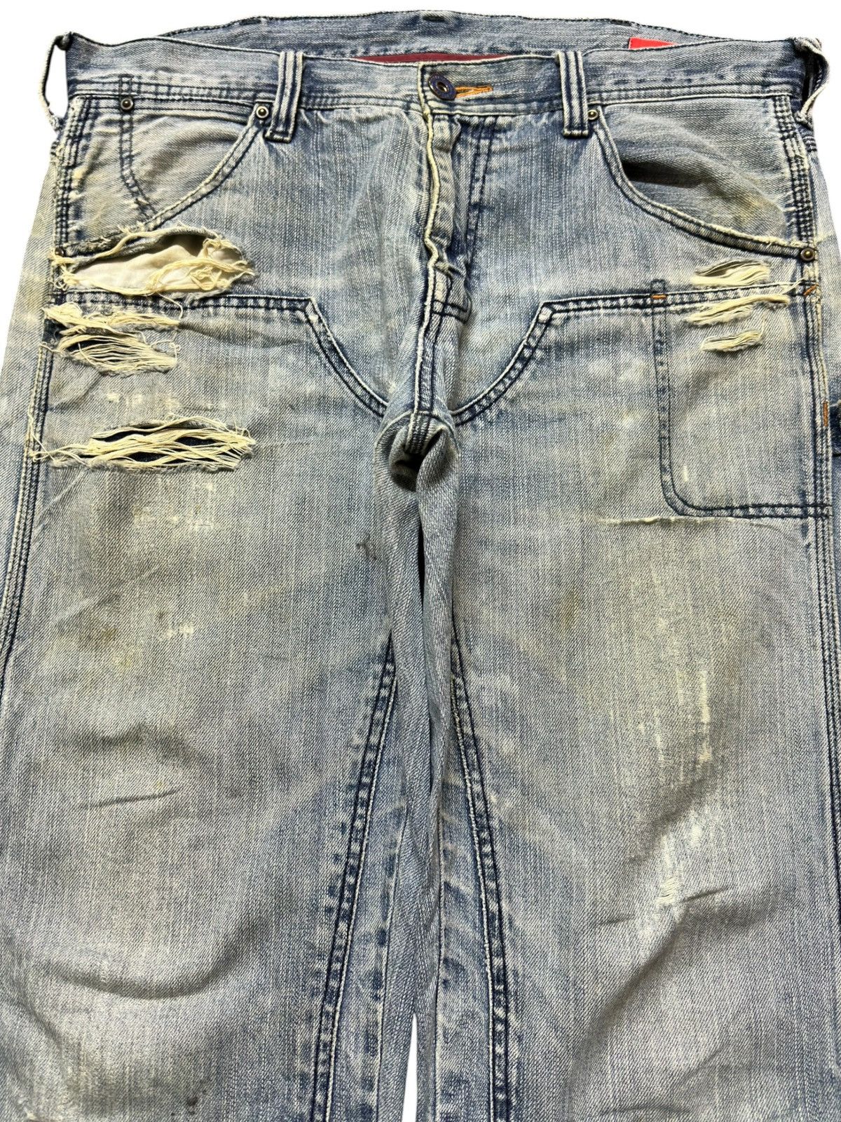 Hysteric Glamour Vintage UJ Jeans Cargo Double Knee Tactical Denim Size US 35 - 2 Thumbnail