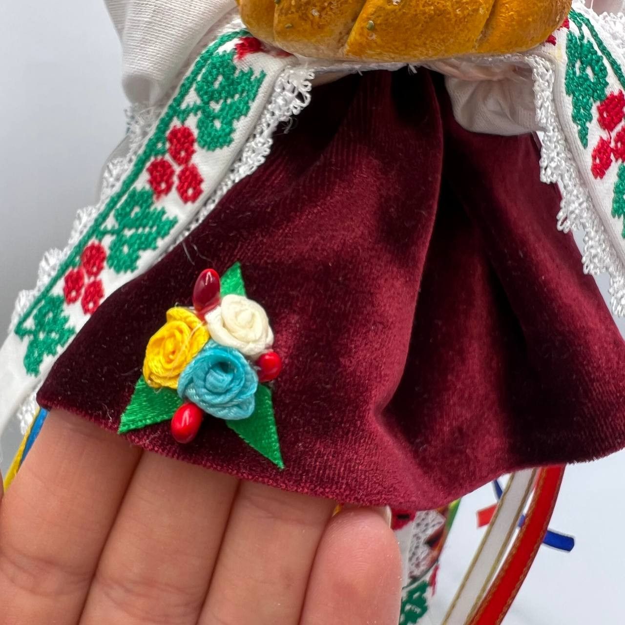 Vintage Cute Ukrainian Traditional Souvenir Handmade Doll Size ONE SIZE - 6 Thumbnail