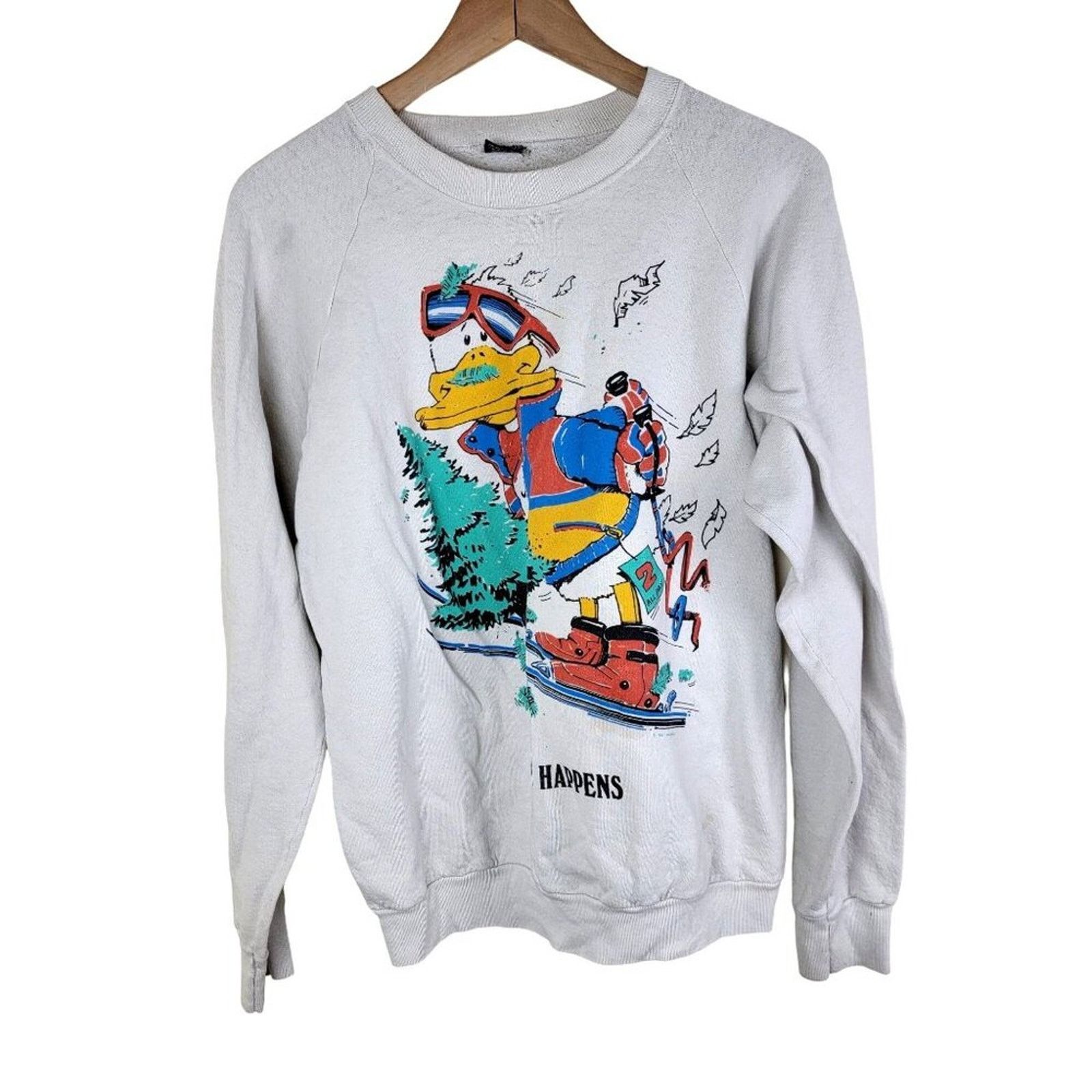 Other Screen Stars Sh*t Happens Skiing Cartoon Sweatshirt Airwaves Size US XL / EU 56 / 4 - 1 Thumbnail