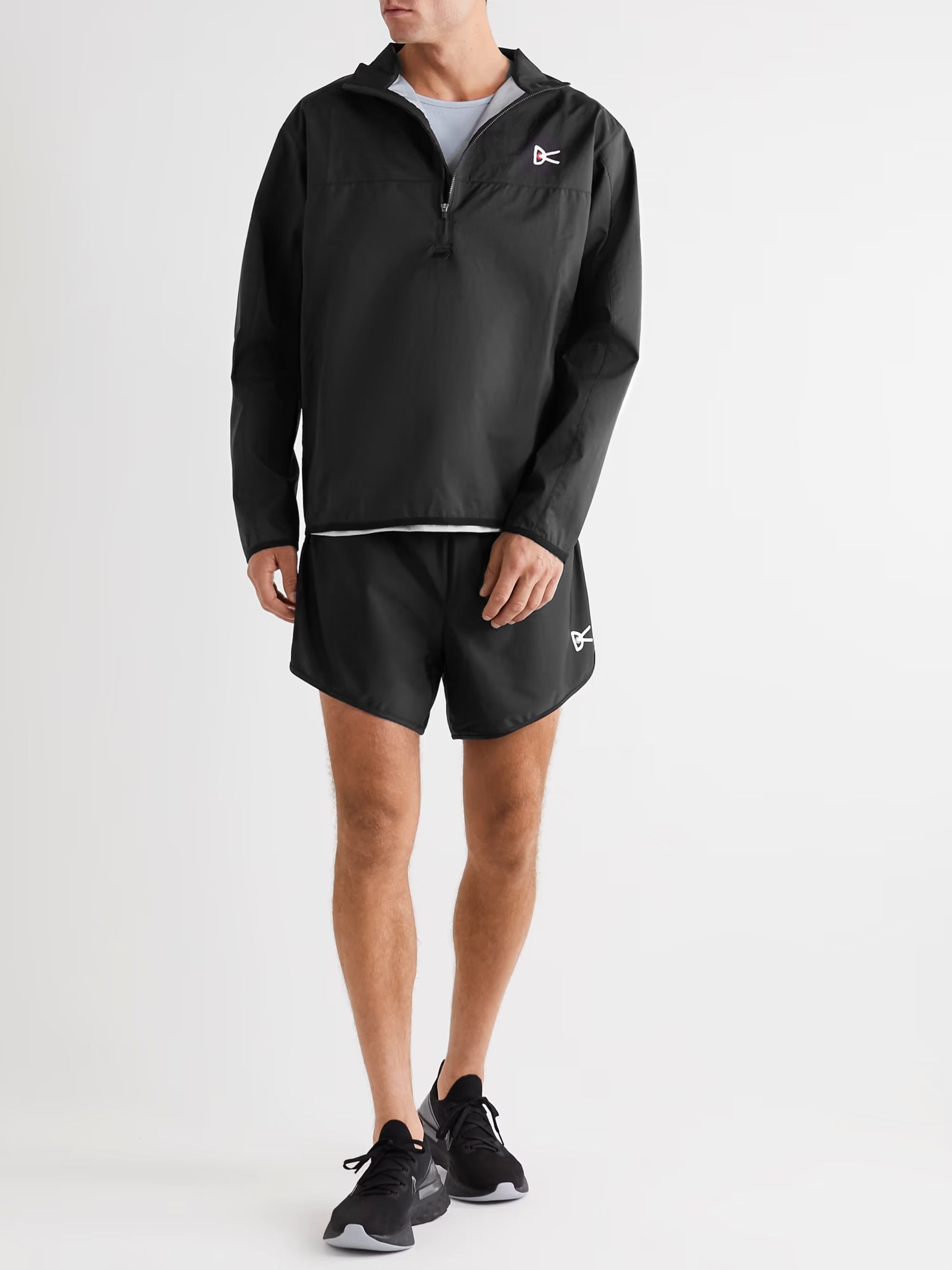 District Vision Theo Half Zip Shell Jacket / Black / Small