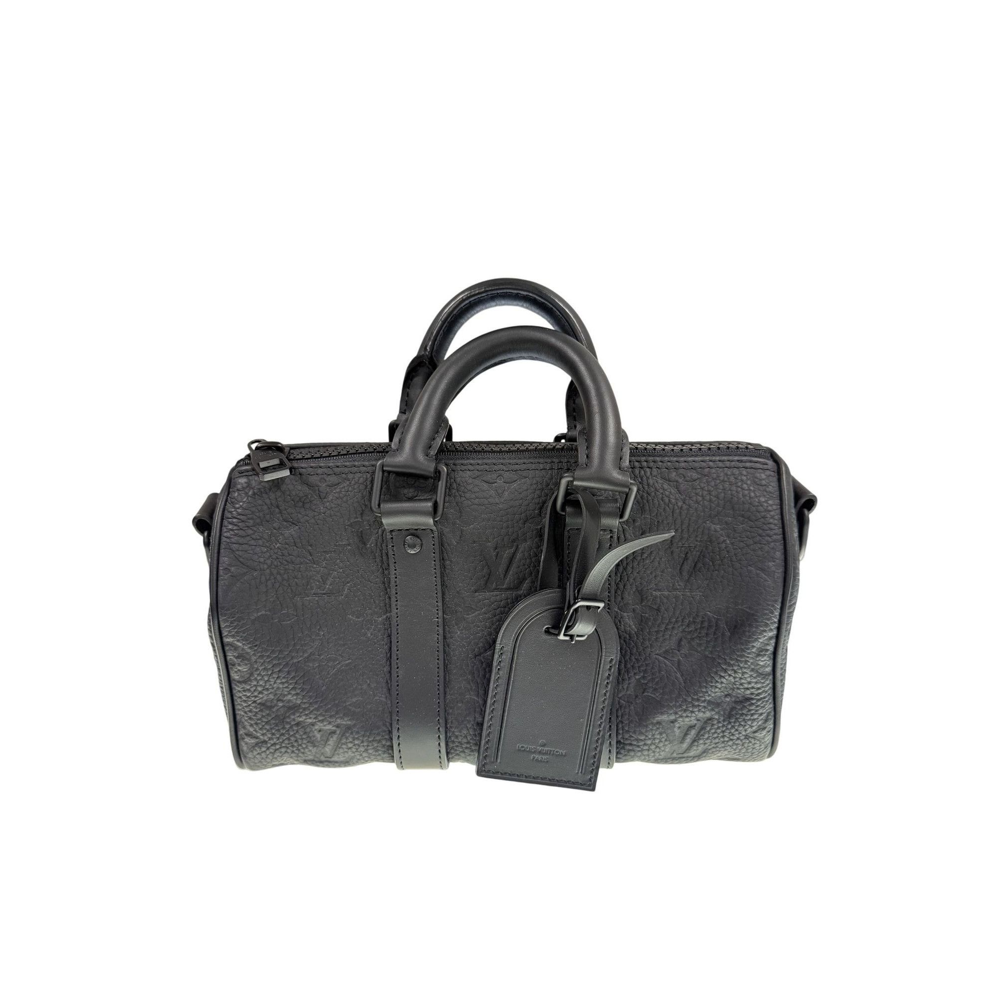 Louis Vuitton Louis Vuitton Black Monogram Embossed Leather Mini Duffel Ba Size ONE SIZE - 1 Thumbnail