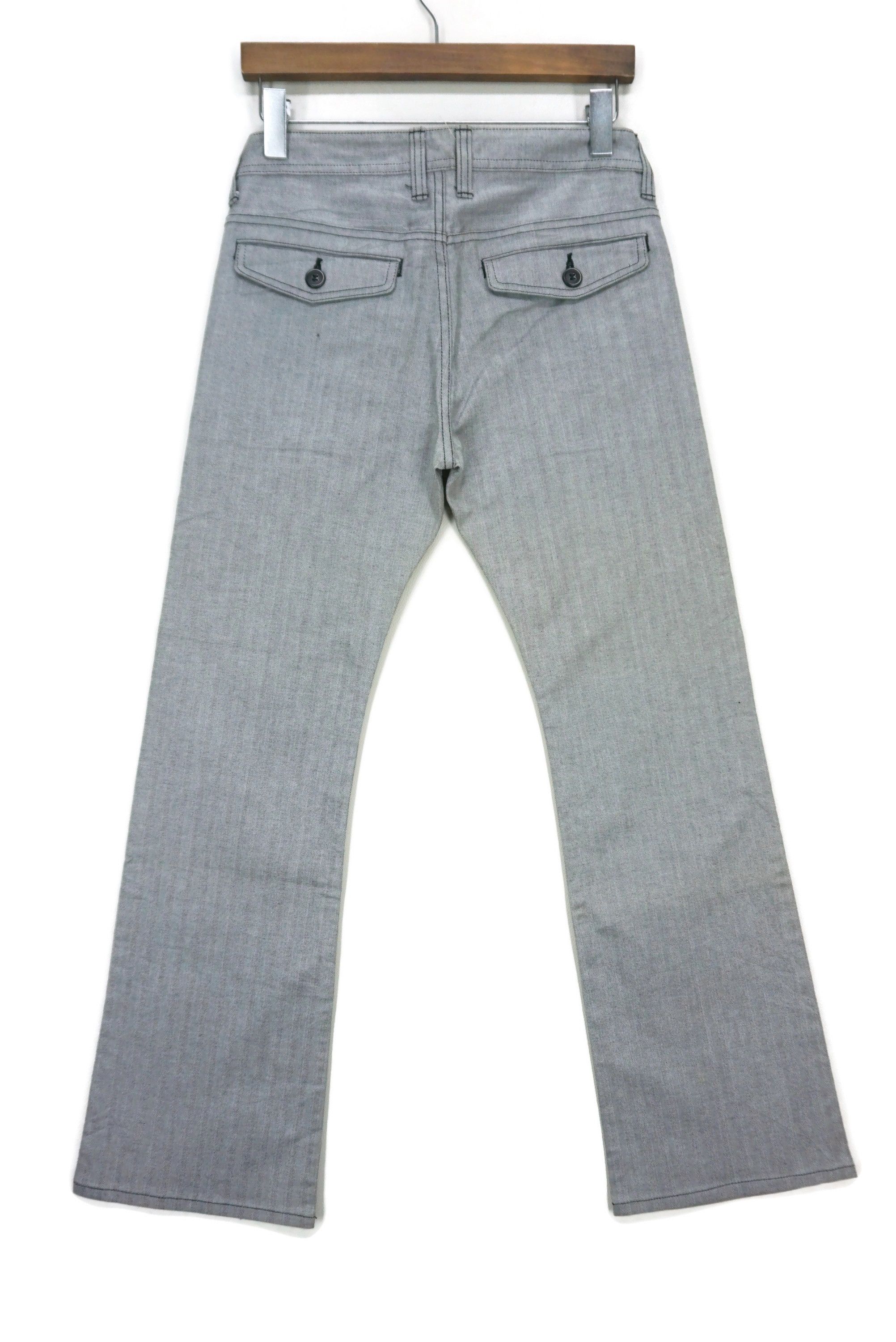 Japanese Brand Men's Bigi Pants fit W30xL29 Low-Rise Bootcut Flared Hickory Size US 30 / EU 46 - 2 Thumbnail