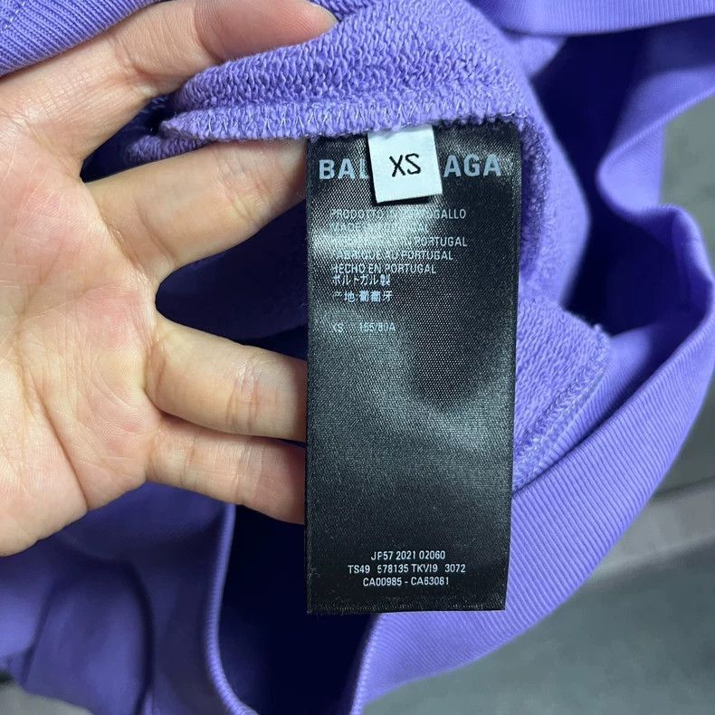 Balenciaga Balenciaga Purple Embroidered Logo Hoodie-2506 Size US XS / EU 42 / 0 - 5 Thumbnail