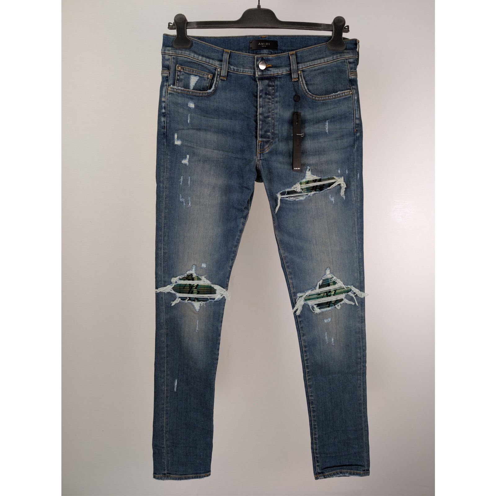 Amiri o1rshd1 MX1 Plaid Jean in Crafted Indigo Blue 30 Size US 30 / EU 46 - 9 Thumbnail