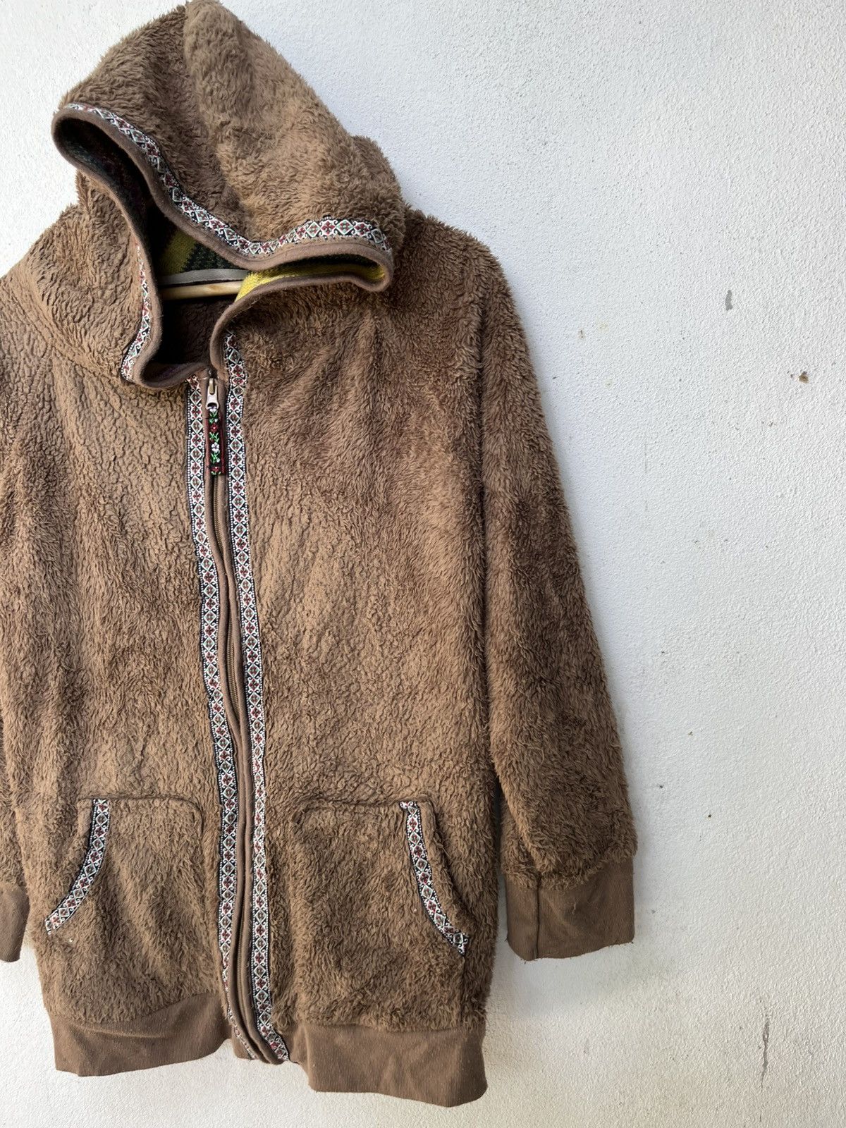 If Six Was Nine 💥Navajo Tribal Motives Chimaiyo Faux Fur Hoodie Size US L / EU 52-54 / 3 - 4 Thumbnail