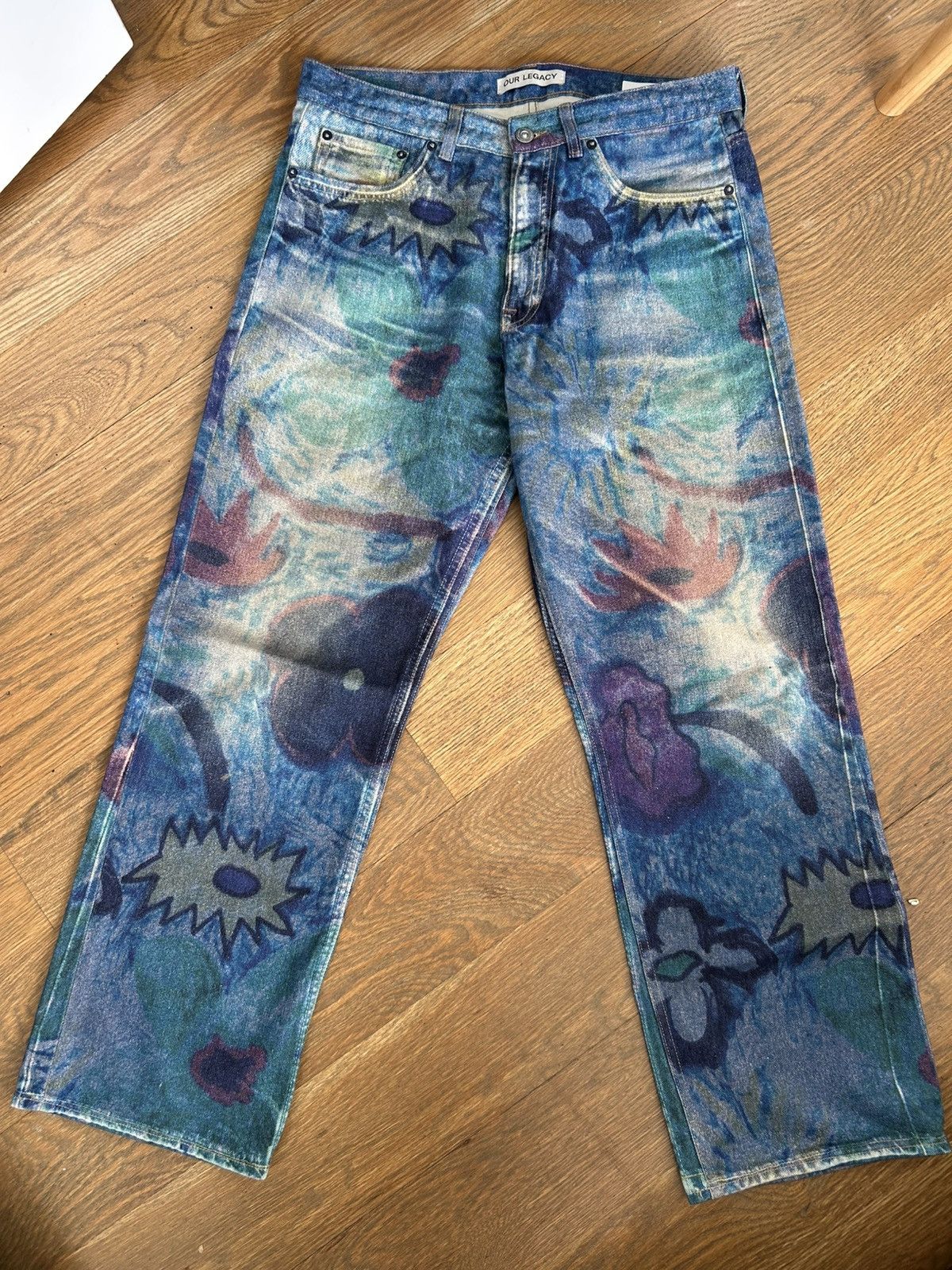 Our Legacy Our legacy third cut Digital Chalk Flower jeans | Grailed