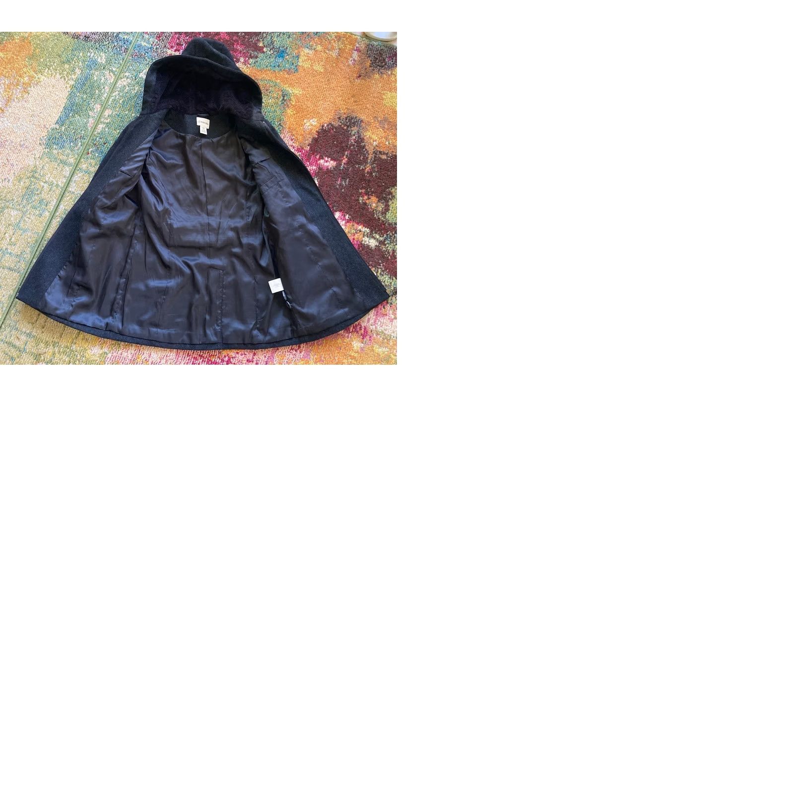 Vintage VINTAGE St. John's Bay Coat Womens Small Wool Hooded Jacket Black Size S / US 4 / IT 40 - 9 Thumbnail