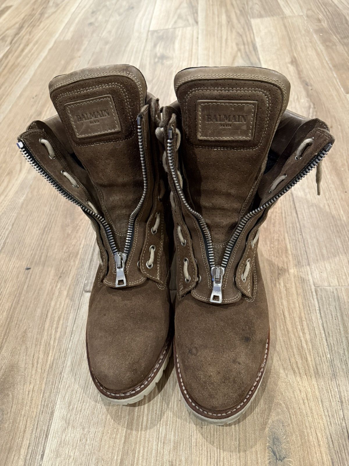Balmain Balmain Brown Suede Biker Boots Size US 9 / EU 42 - 3 Thumbnail