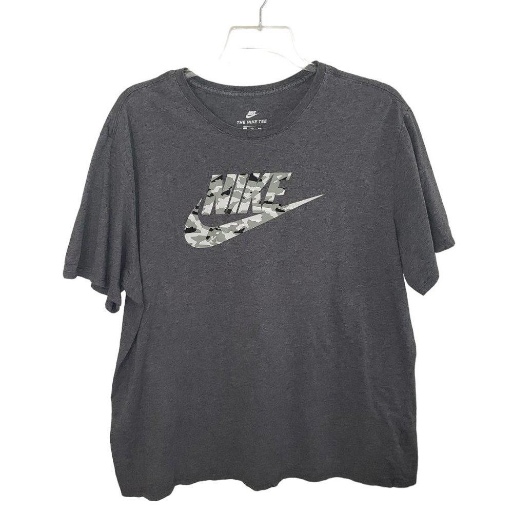 Nike CT1381 Nike Gray Men’s Logo T-shirt XXL Size US XXL / EU 58 / 5 - 1 Thumbnail