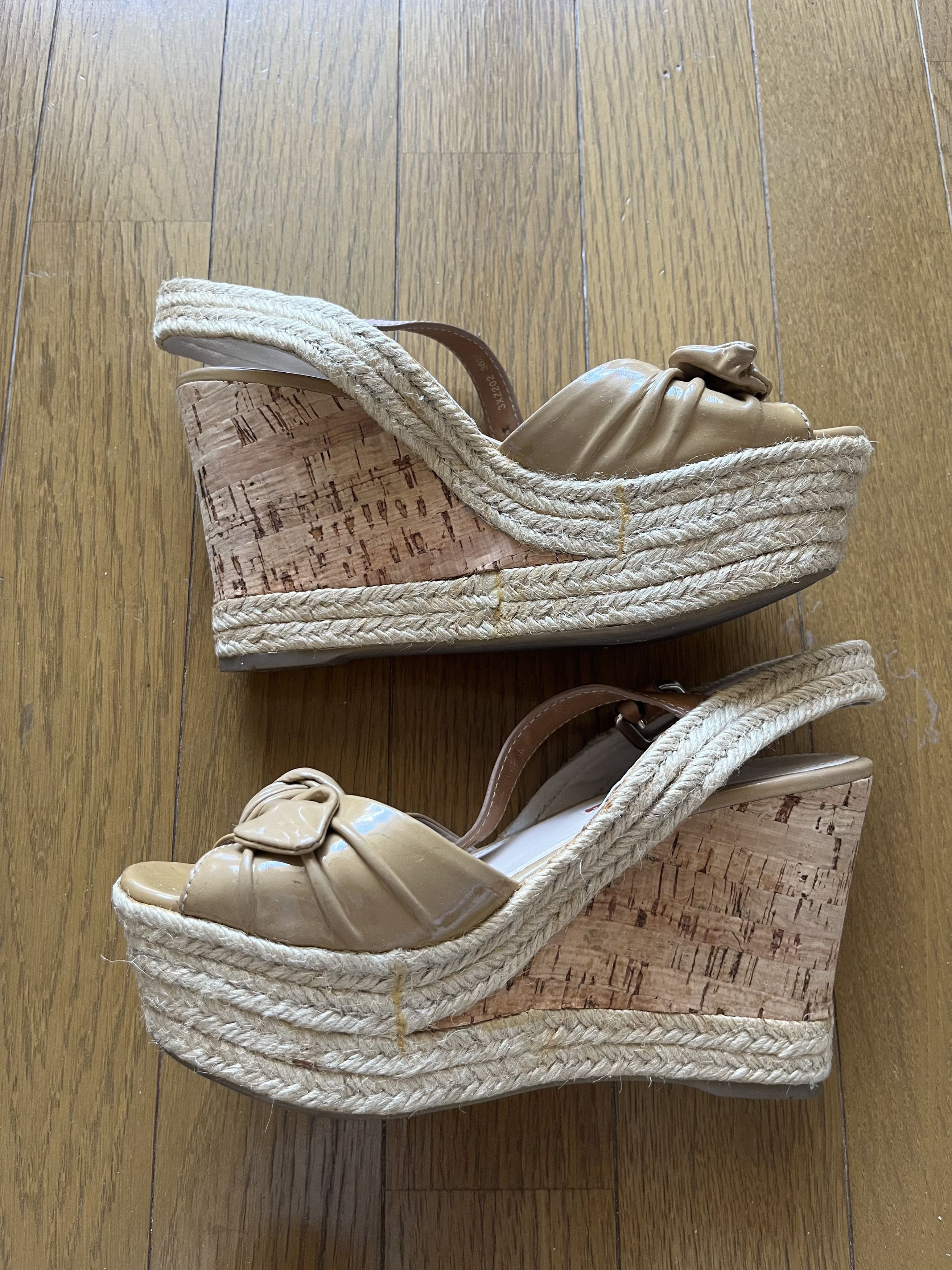Prada Vintage Prada brown wedges with bows from iconic Linea Rossa Size US 6.5 / IT 36.5 - 7 Thumbnail
