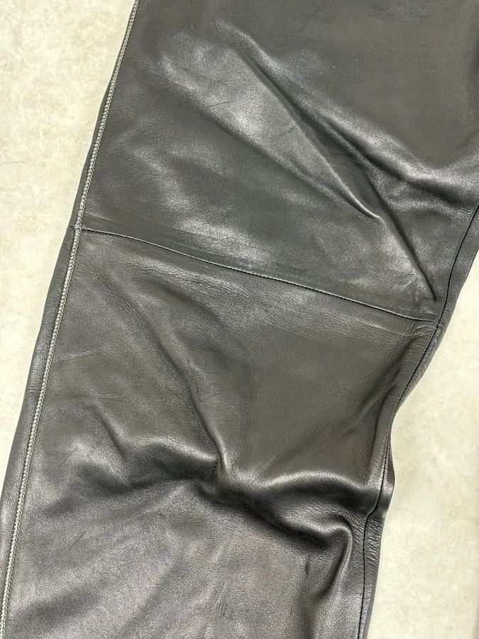 Jil Sander Jil Sander Black Leather Premium Biker Pants Size US 31 - 9 Thumbnail