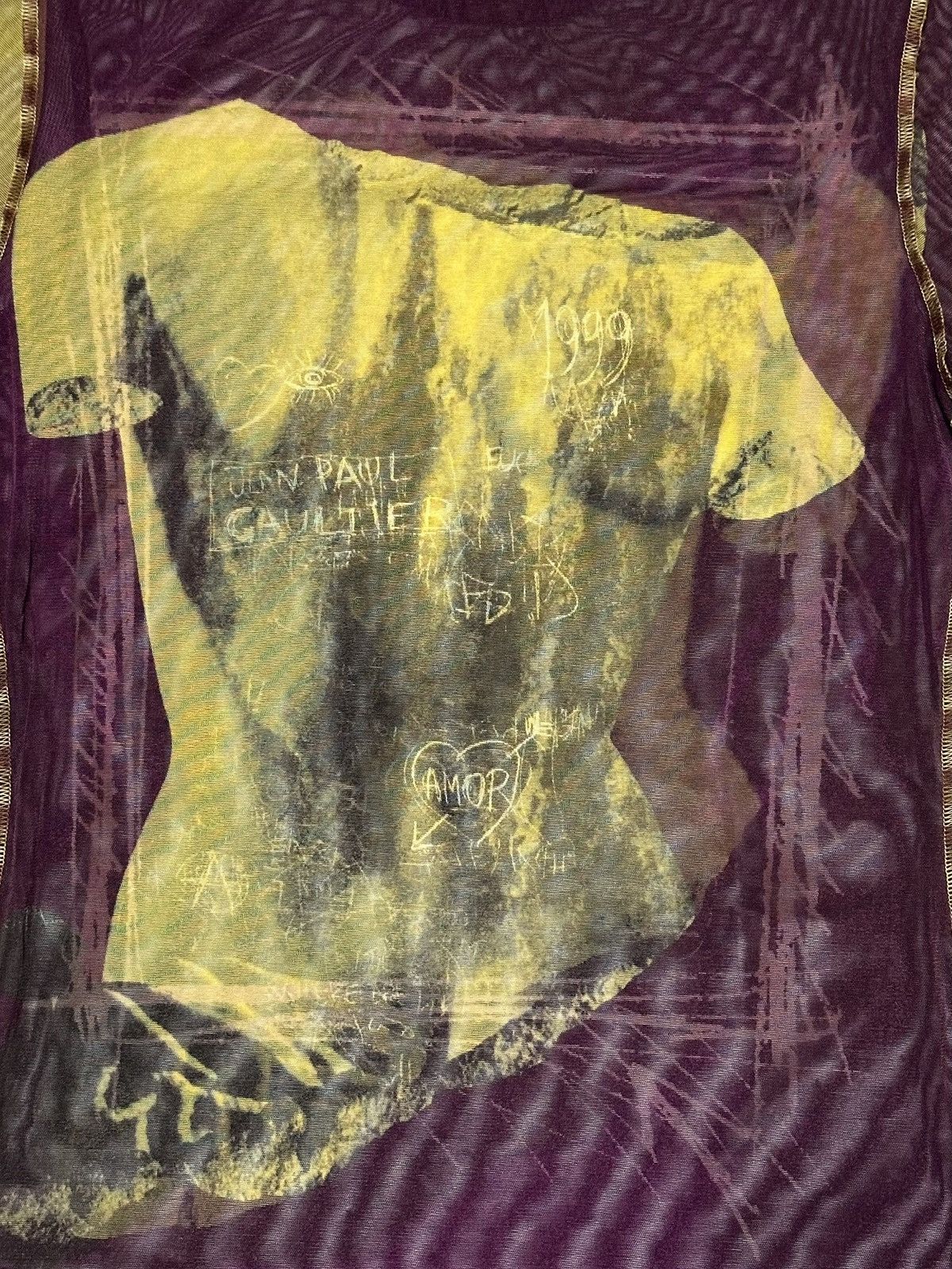 Jean Paul Gaultier JEAN PAUL GAULTIER S/S 1999 Venus De Milo Mesh T-Shirt Size M / US 6-8 / IT 42-44 - 4 Thumbnail