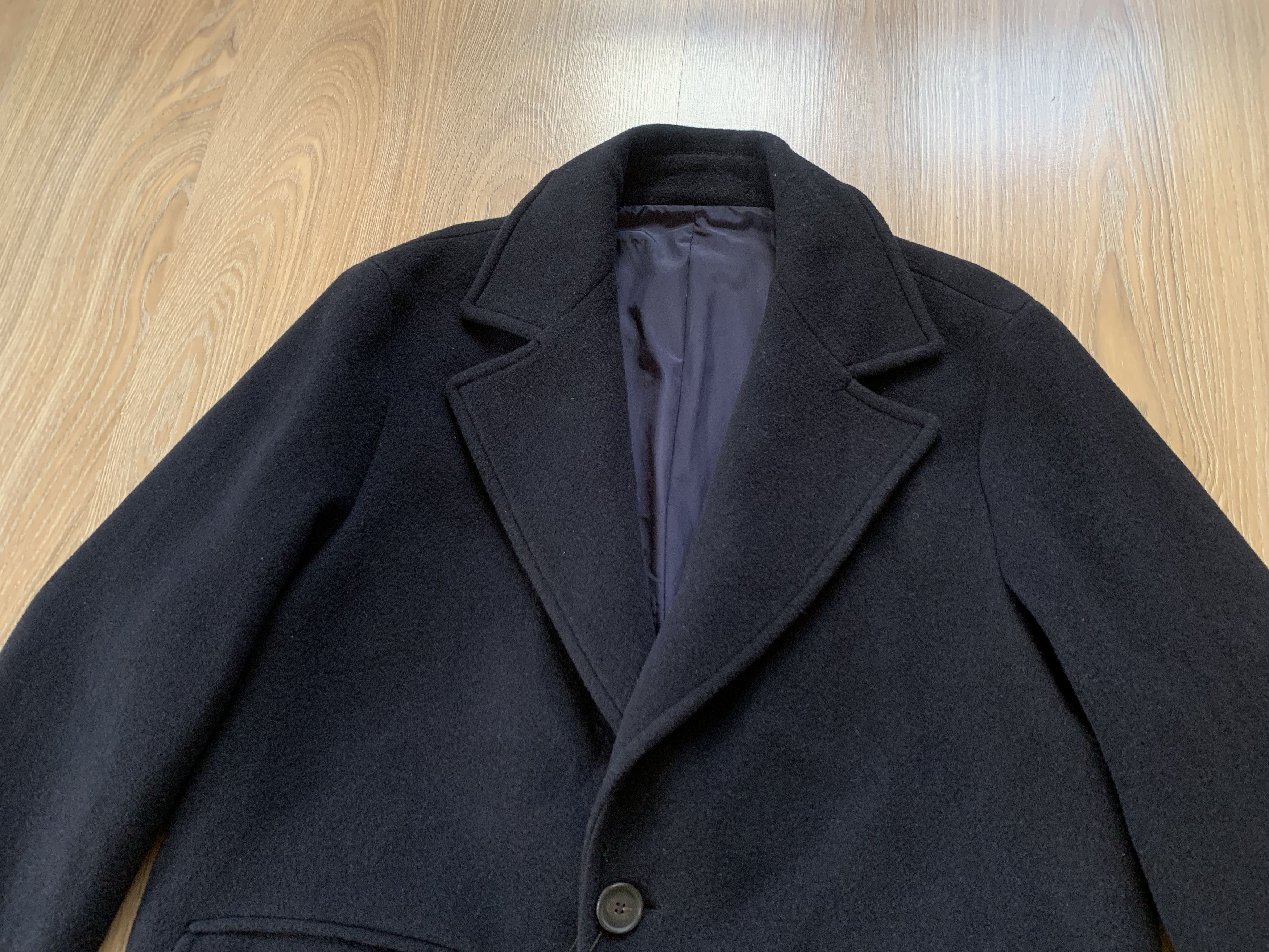 Zara Zara Man Navy Blue Heavy Wool Coat Size US S / EU 44-46 / 1 - 4 Thumbnail