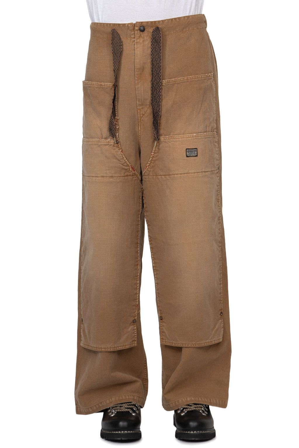 Kapital Kapital Canvas W Knee easy baggy Pants HOBO damaged new L Size US 32 / EU 48 - 4 Thumbnail