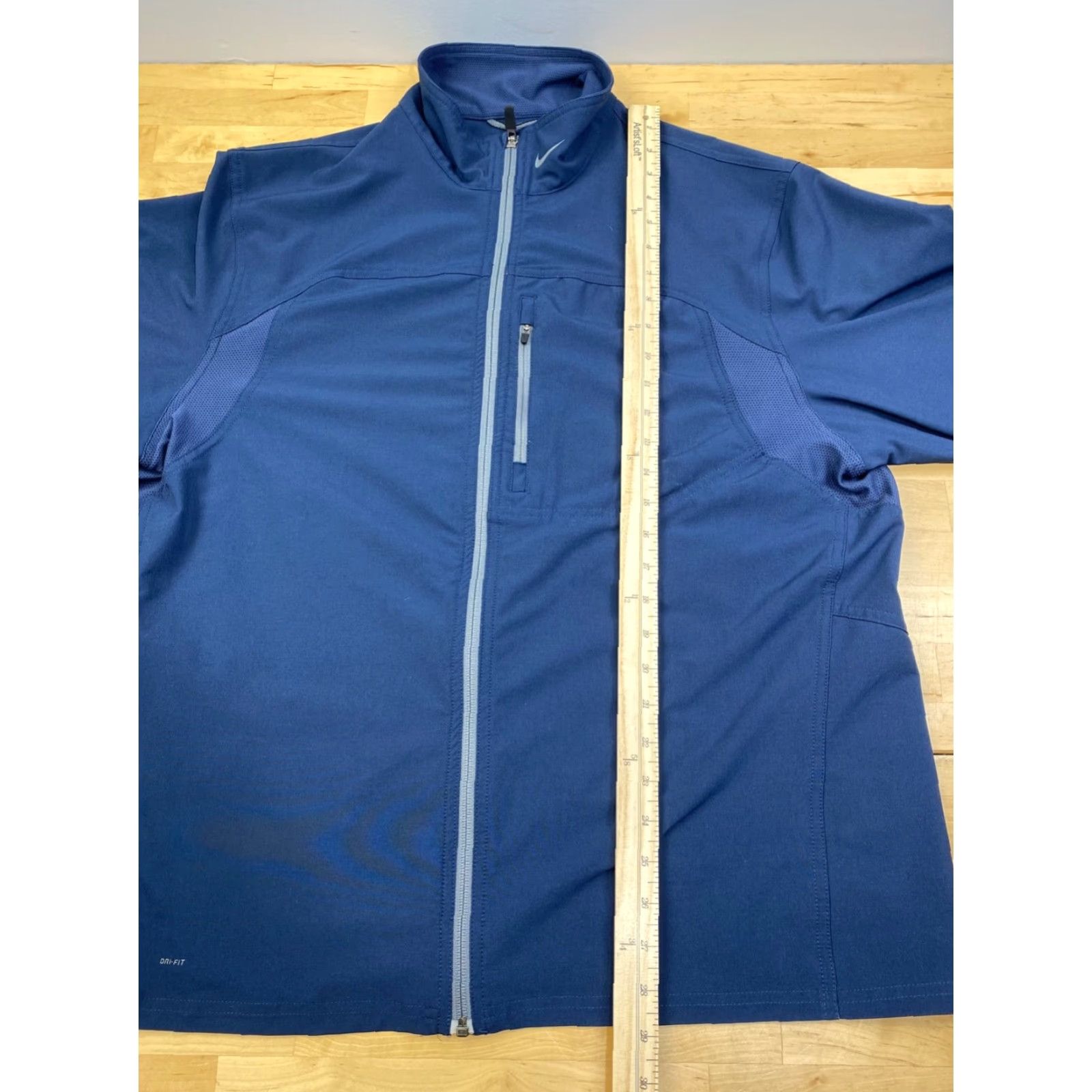 Nike Nike Dri Fit Track Jacket Mens XL Blue Full Zip Mock Neck Pockets Nike Dri-FIT Jacket Track Mens XL Blue Pockets Full Zip Mock Neck Size US XL / EU 56 / 4 - 3 Thumbnail